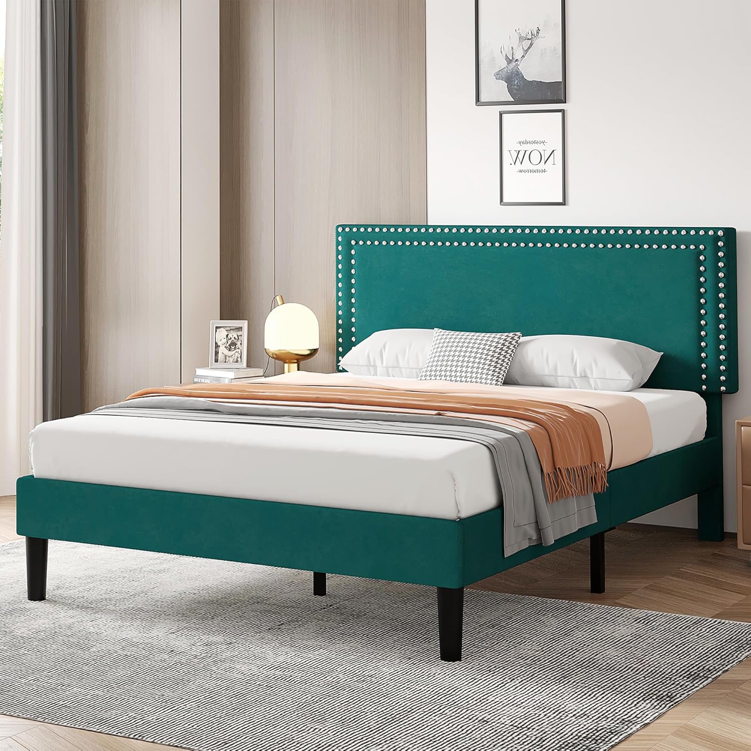VECELO Modern Platform Bed Frame/Mattress Foundation - VECELO