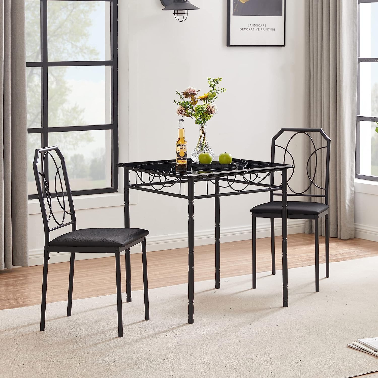VECELO Modern 5 Pieces Dining Table Set - VECELO