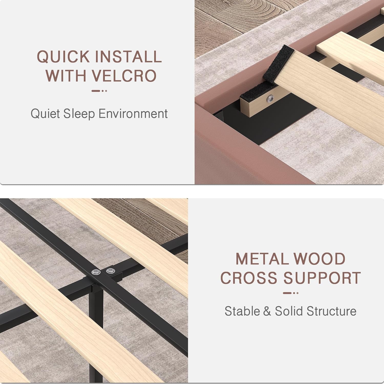 VECELO Modern Platform Bed Frame/Mattress Foundation - VECELO