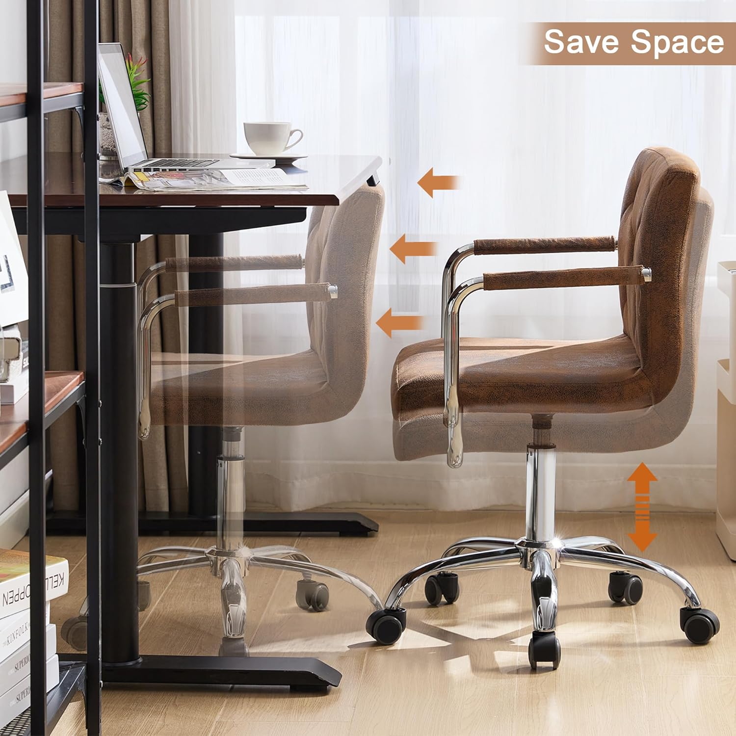 VECELO Mid-Back Home Office Desk Chair - VECELO