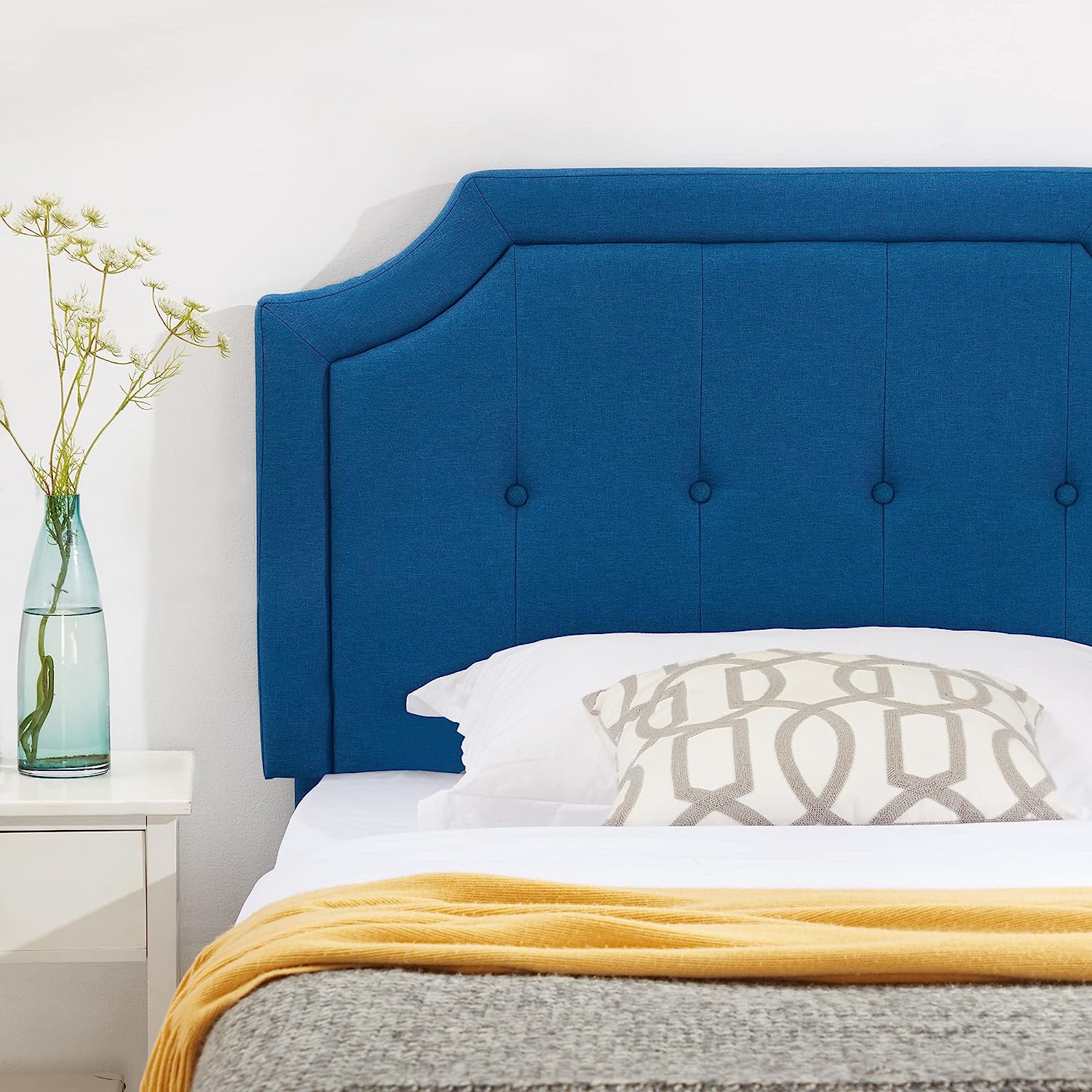 VECELO Premium Upholstered Platform Bed Diamond Stitched Panel Headboard - VECELO
