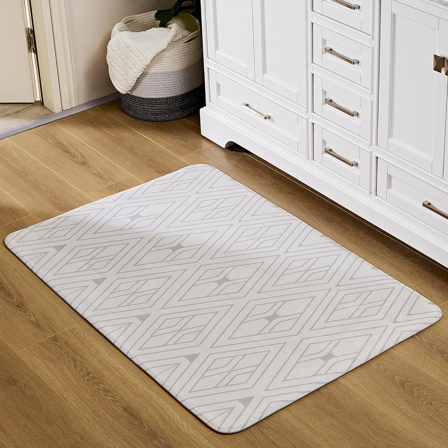 VECELO Front Door Mat Indoor Welcome Mat Outdoor, Absorbent Muddy Kitchen Rugs - VECELO
