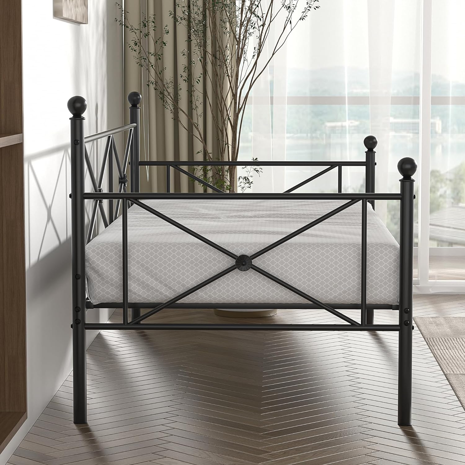 VECELO Twin Daybed with Headboard - VECELO