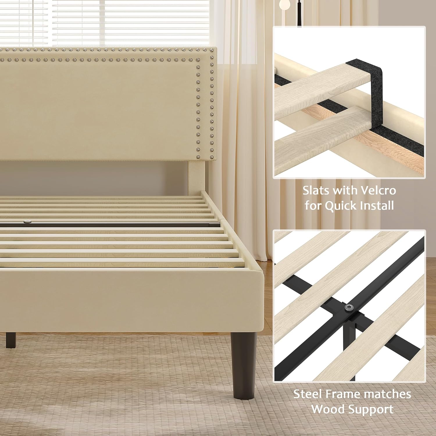 VECELO Modern Platform Bed Frame/Mattress Foundation - VECELO
