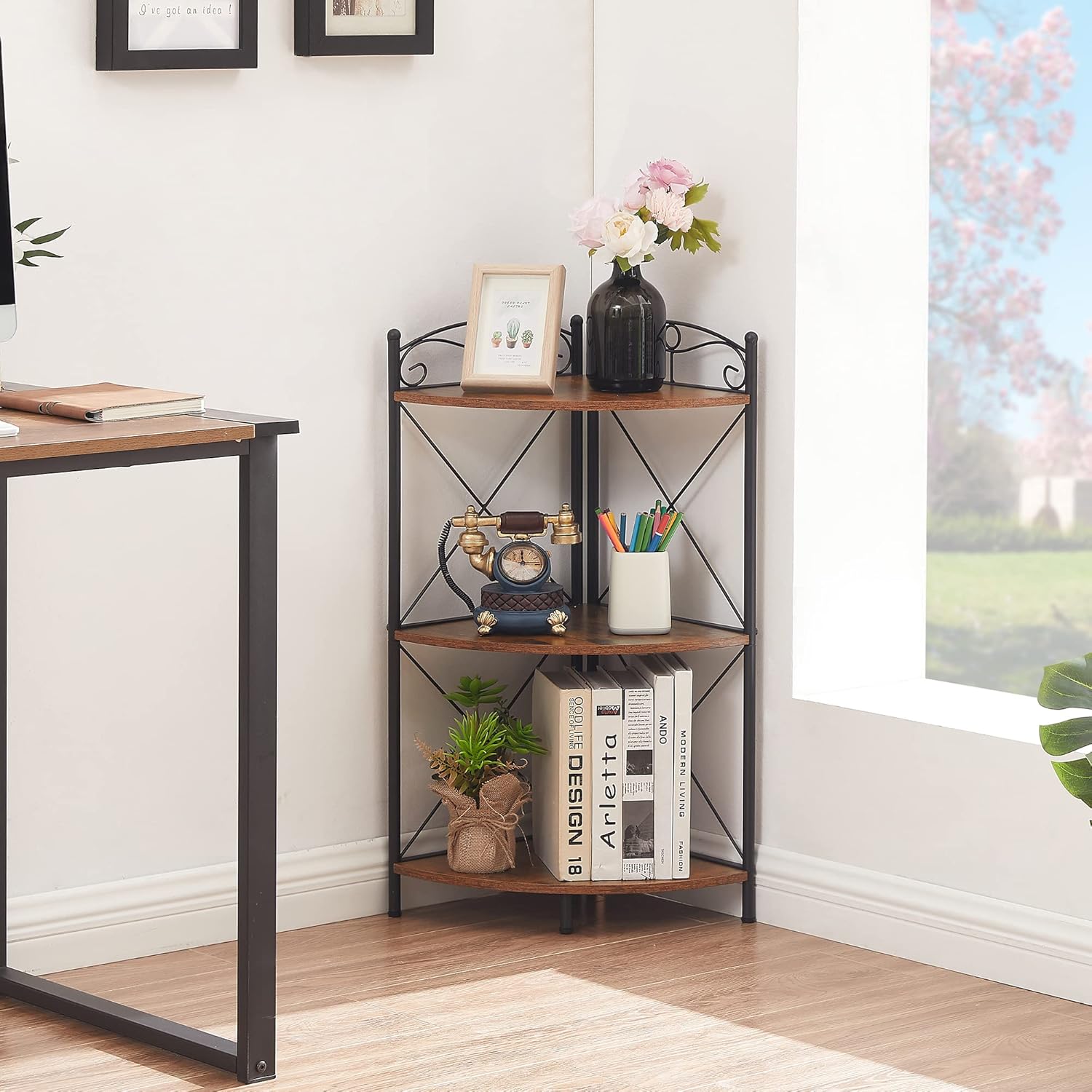 VECELO Corner Table