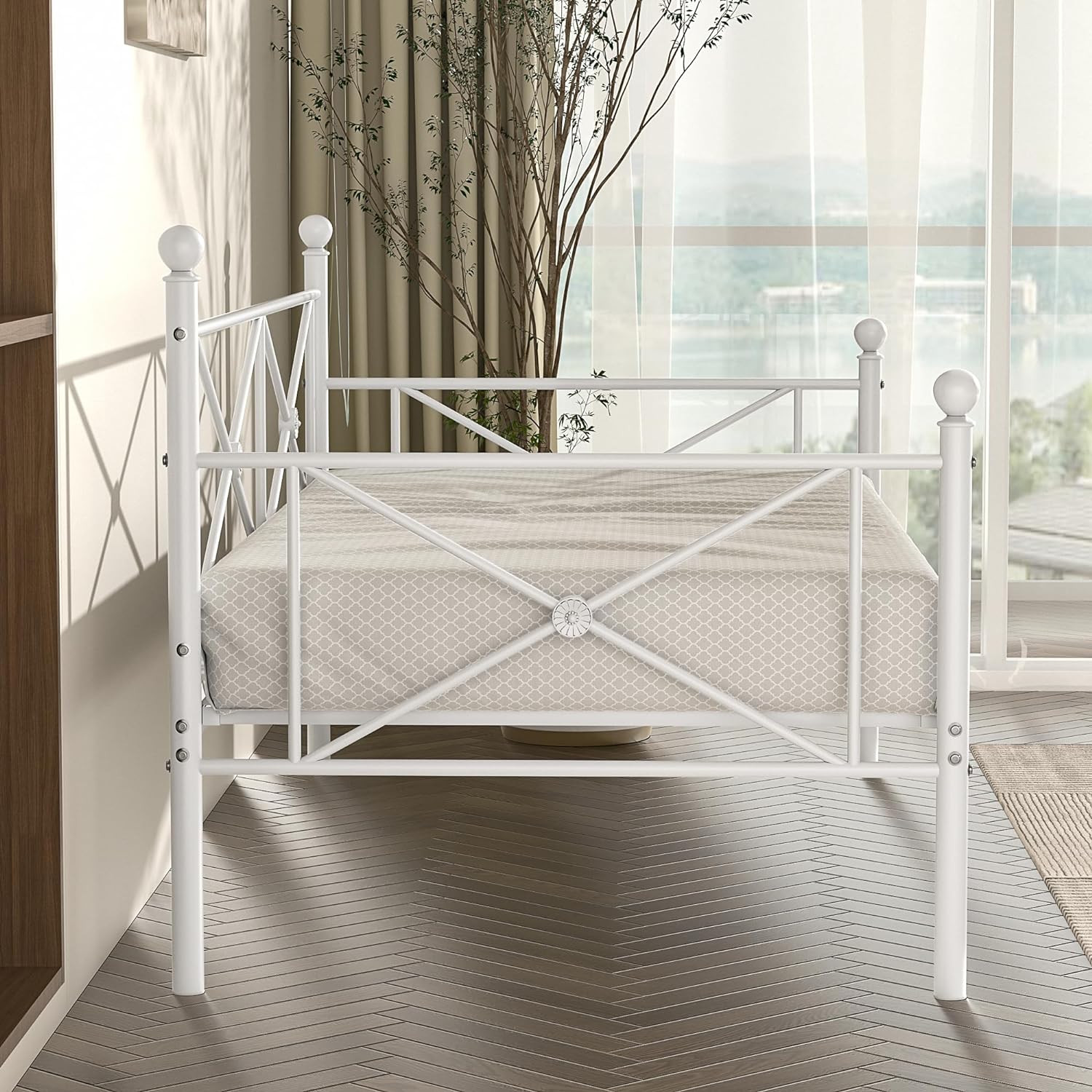 VECELO Twin Daybed with Headboard - VECELO