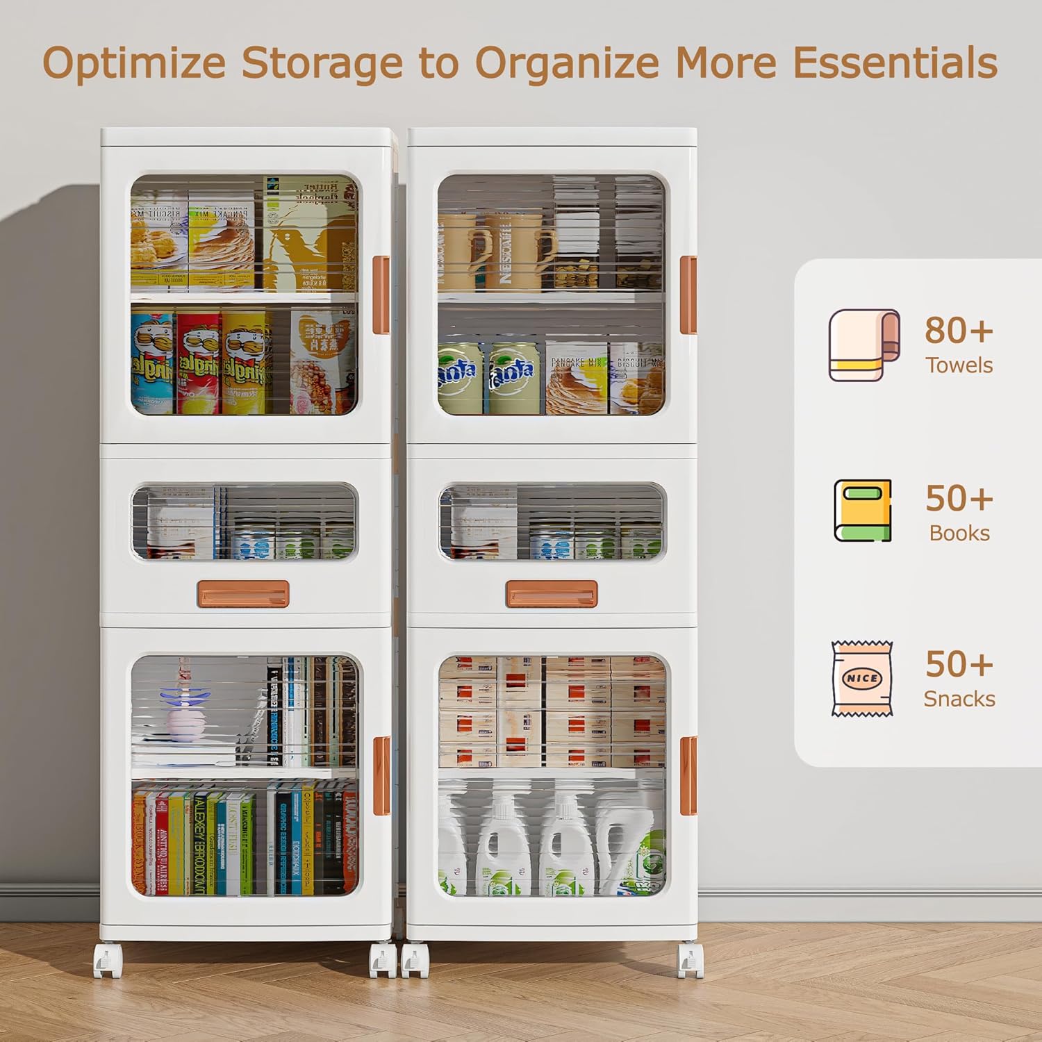 VECELO 3-Tier Narrow Bathroom Storage Cabinet with Drawer