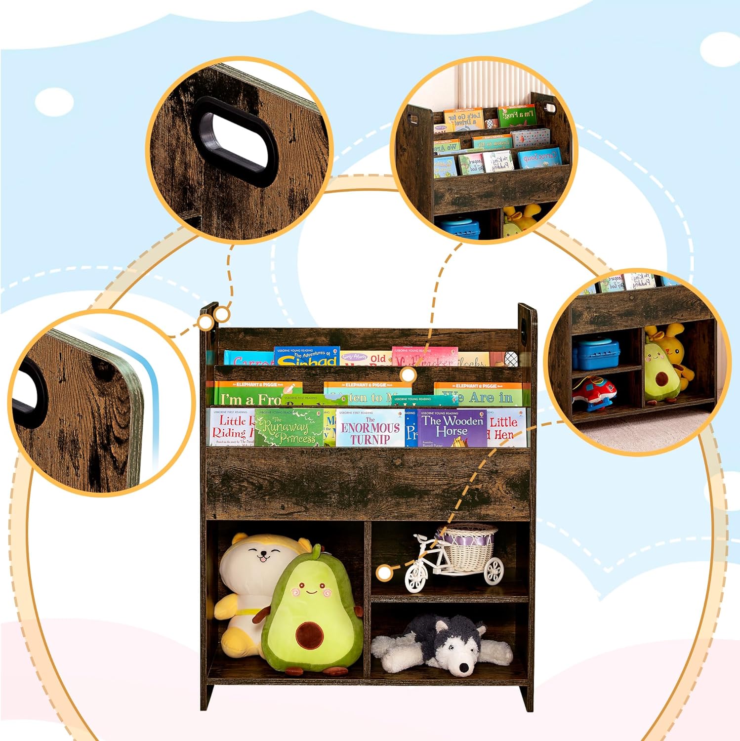 VECELO Kids Bookshelf - VECELO