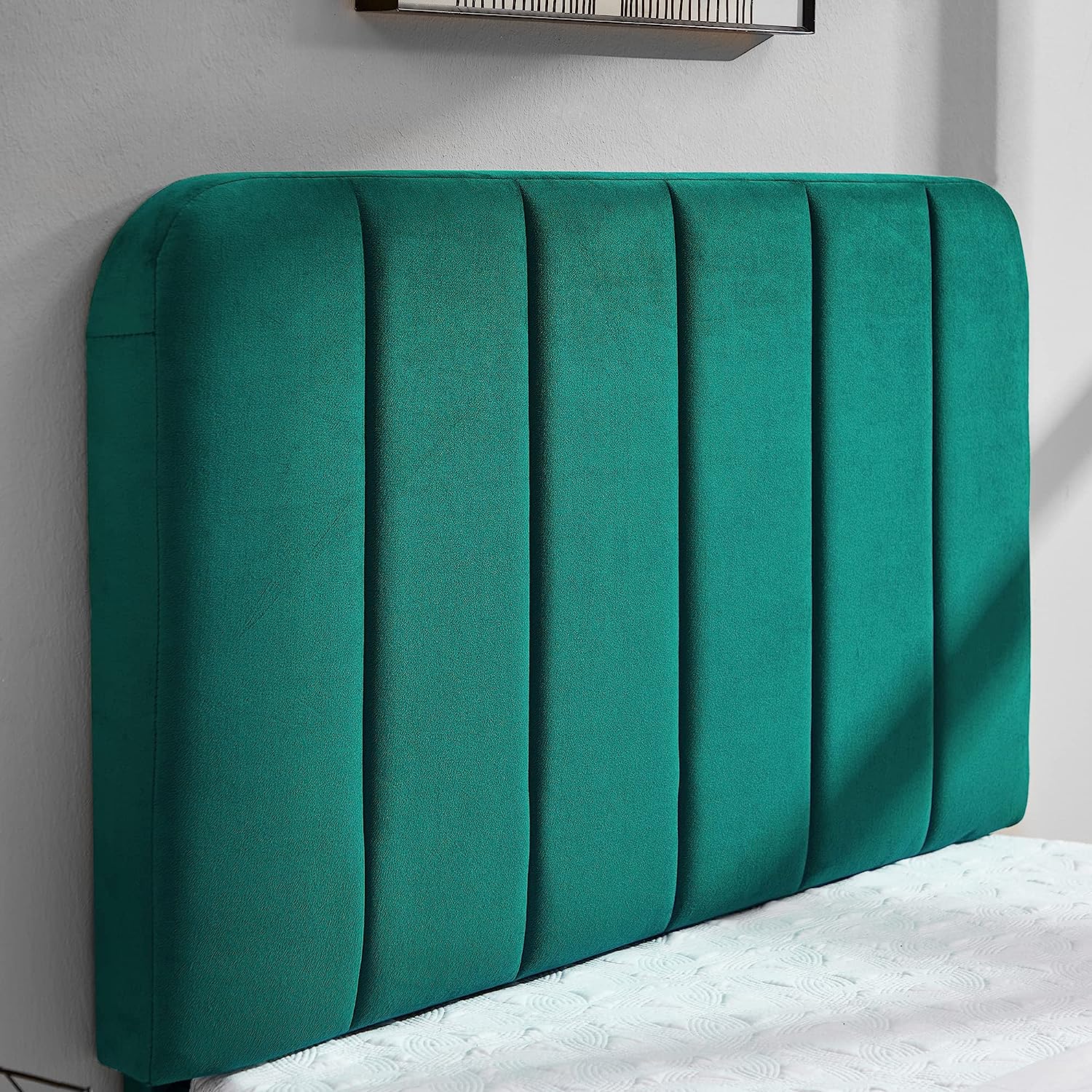 VECELO Upholstered Platform bedframe with Adjustable Headboard - VECELO