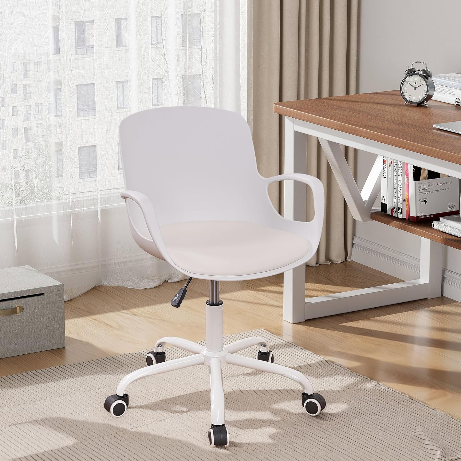 VECELO Mid-Back Chair for Desk with Armrests - VECELO