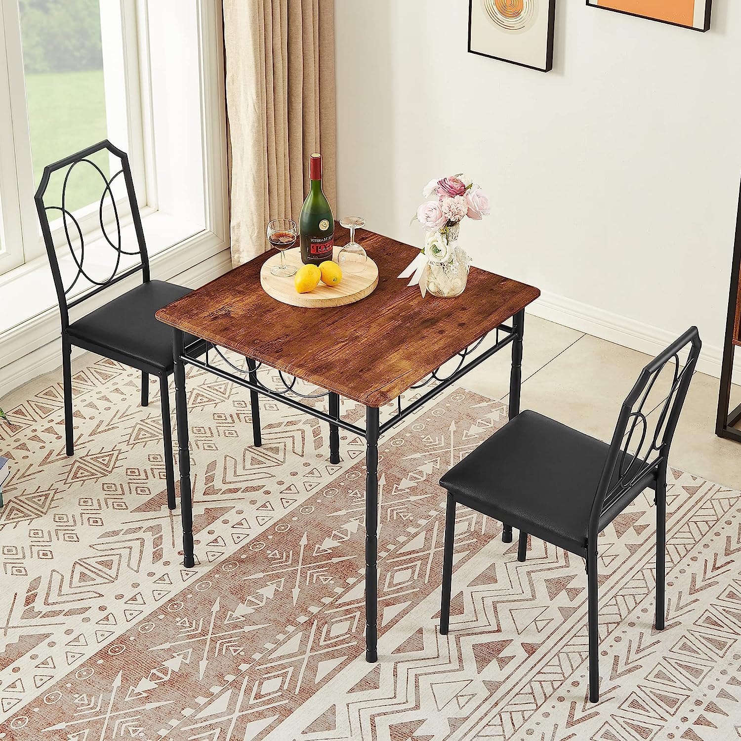 VECELO Modern 5 Pieces Dining Table Set - VECELO