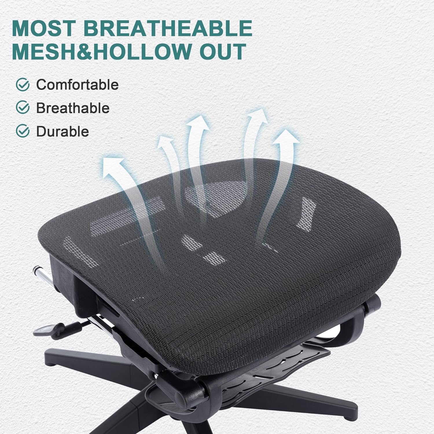 VECELO Swivel Ergonomic High Back Mesh Office Chair with Retractable Footrest - VECELO
