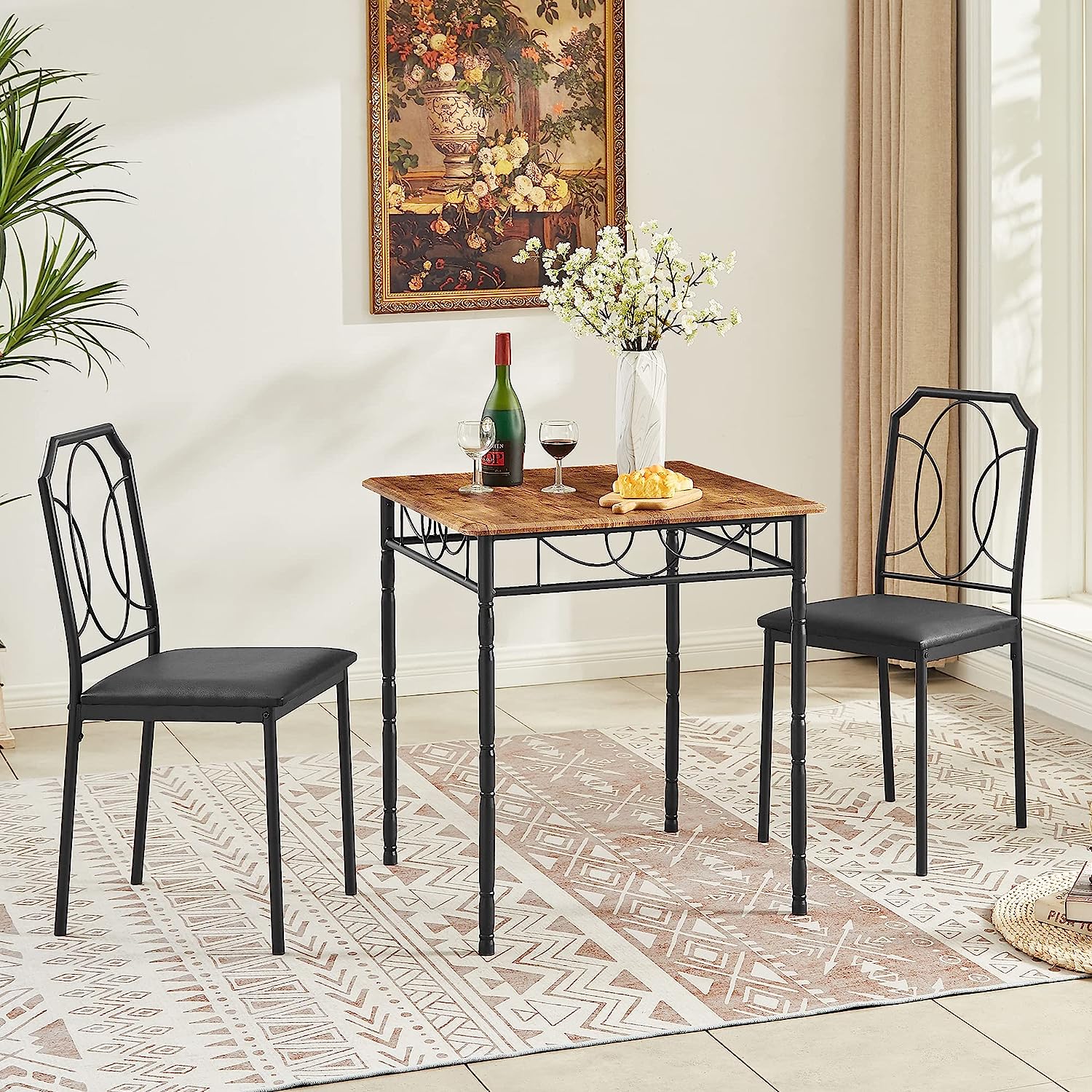 VECELO Modern 5 Pieces Dining Table Set - VECELO