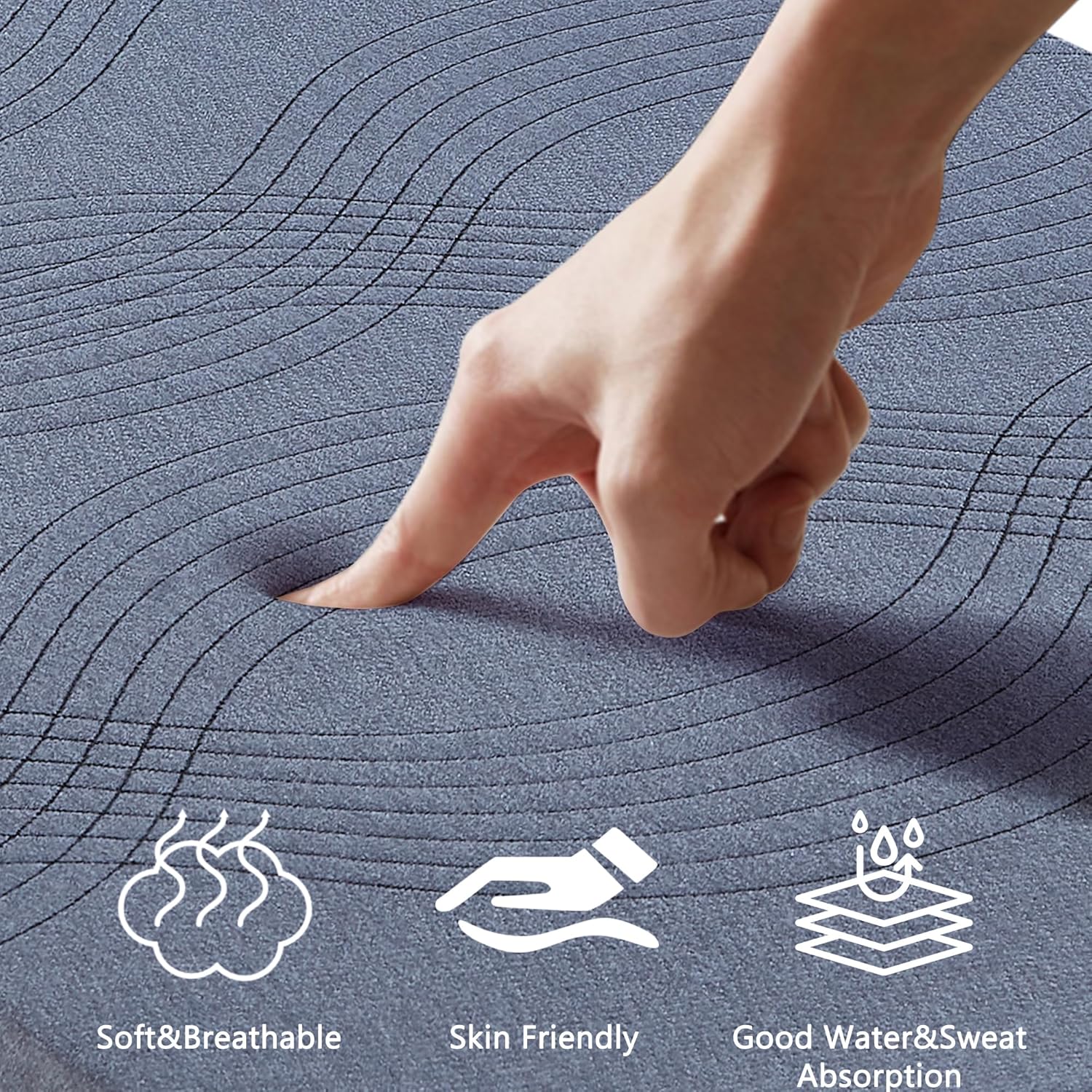 VECELO Gel Infused Memory Foam Mattress Topper Twin/Full/Queen/King Size, 2 Inch and 4 Inch Fresh Cooling Mattress Pad with Washable Cover - VECELO
