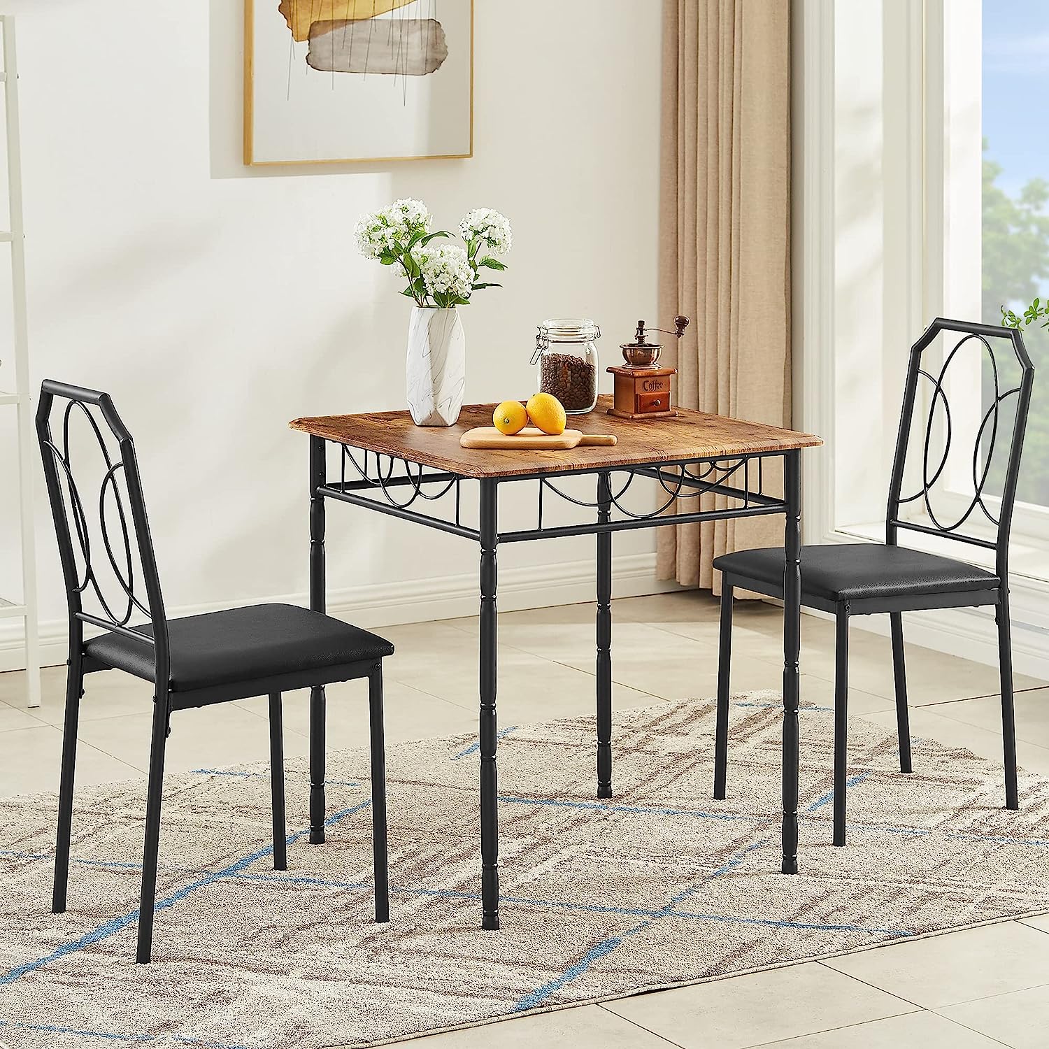 VECELO Modern 5 Pieces Dining Table Set - VECELO