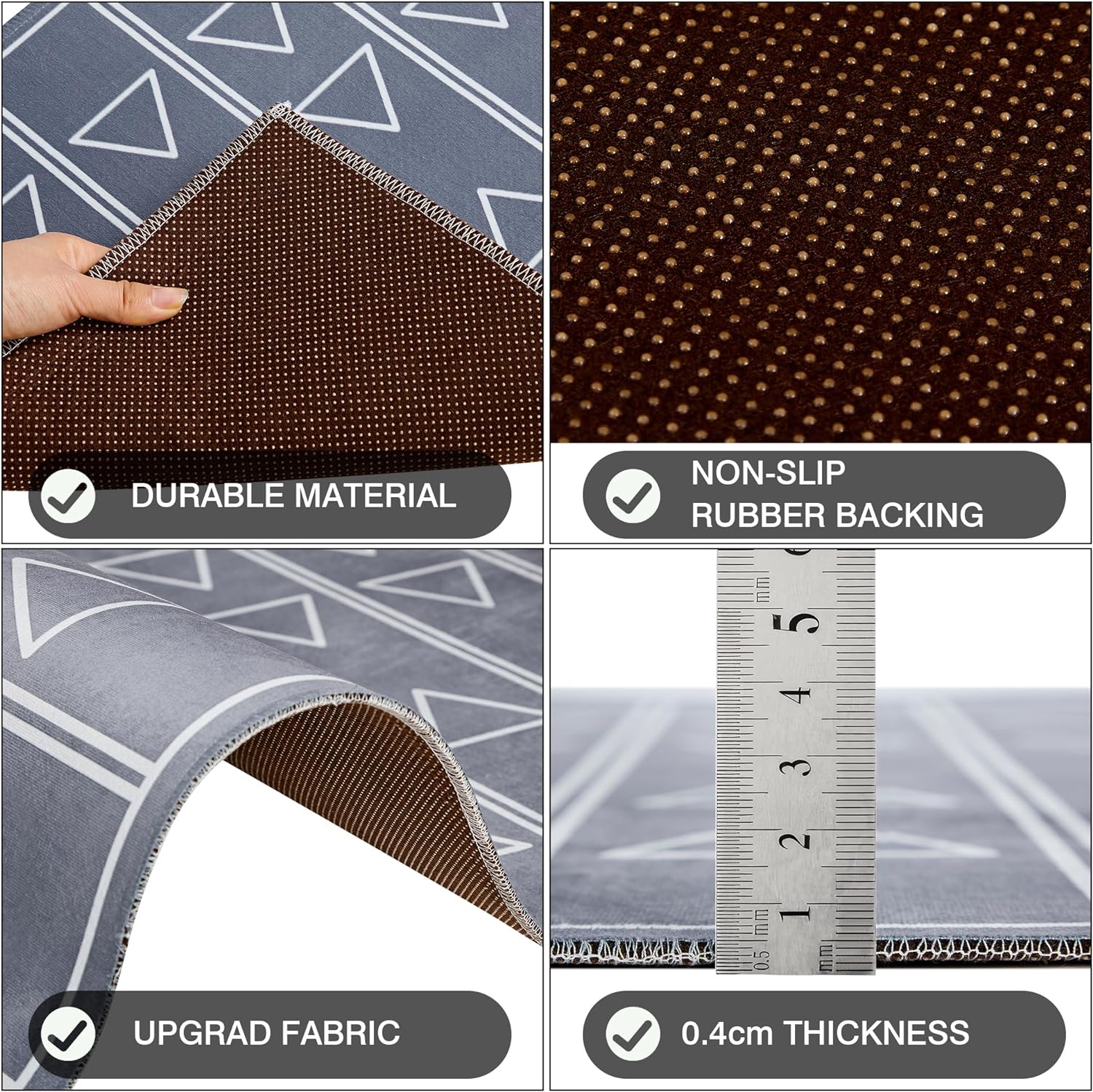 VECELO Outdoor Front Door Mat Outside Entrance, Low-Profile Welcome Mat - VECELO