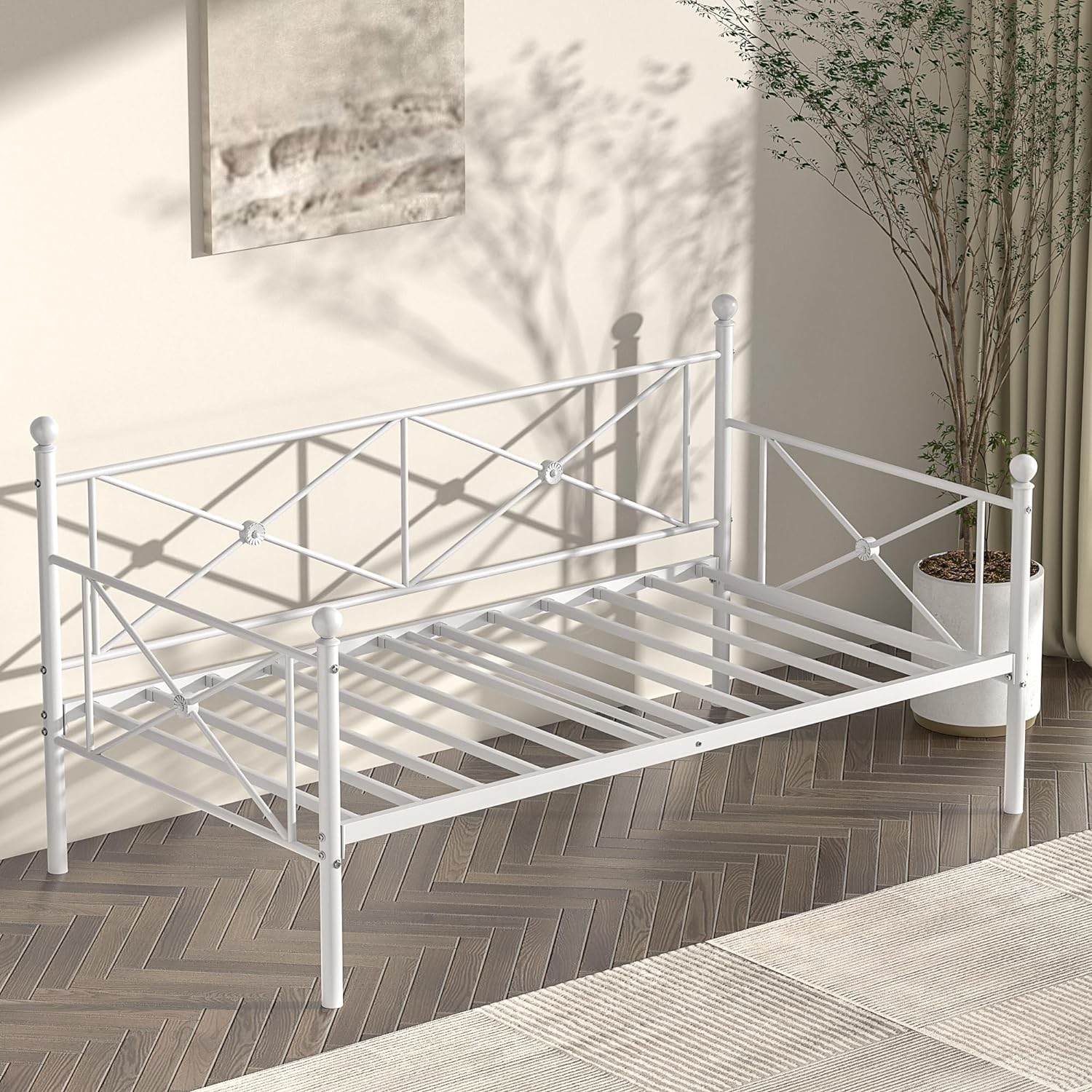 VECELO Twin Daybed with Headboard - VECELO