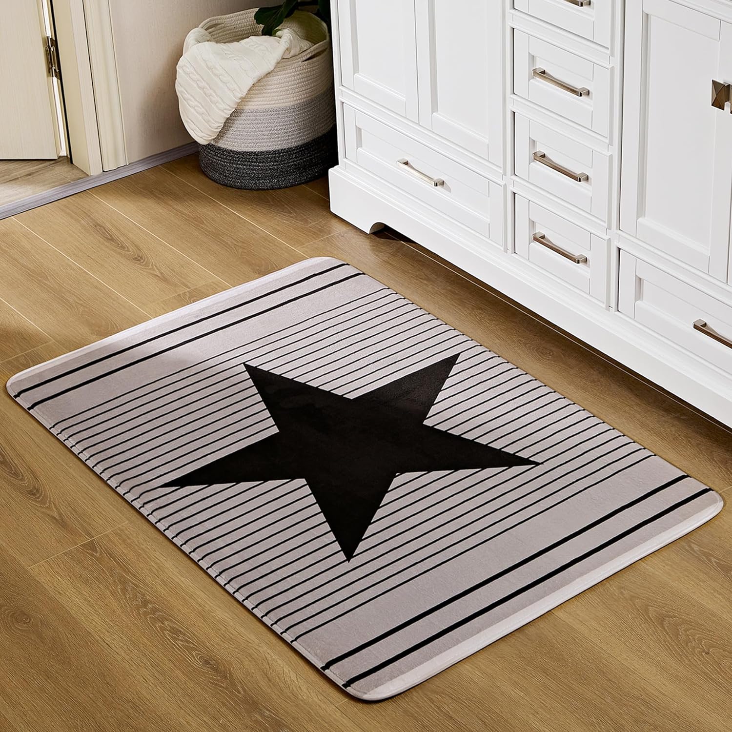 VECELO Front Door Mat Indoor Welcome Mat Outdoor, Absorbent Muddy Kitchen Rugs - VECELO