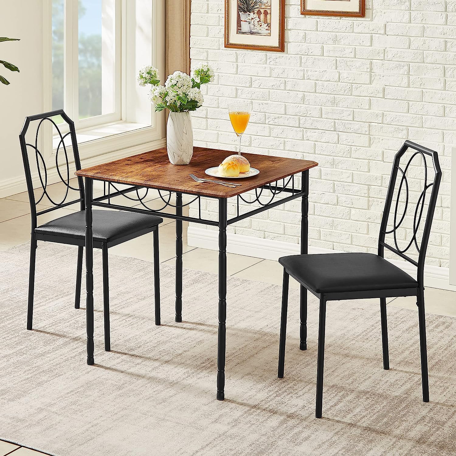 VECELO Modern 5 Pieces Dining Table Set - VECELO
