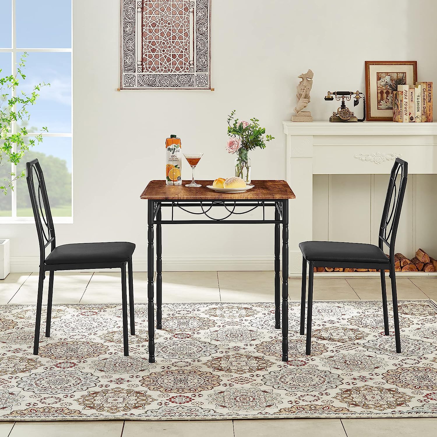 VECELO Modern 5 Pieces Dining Table Set - VECELO