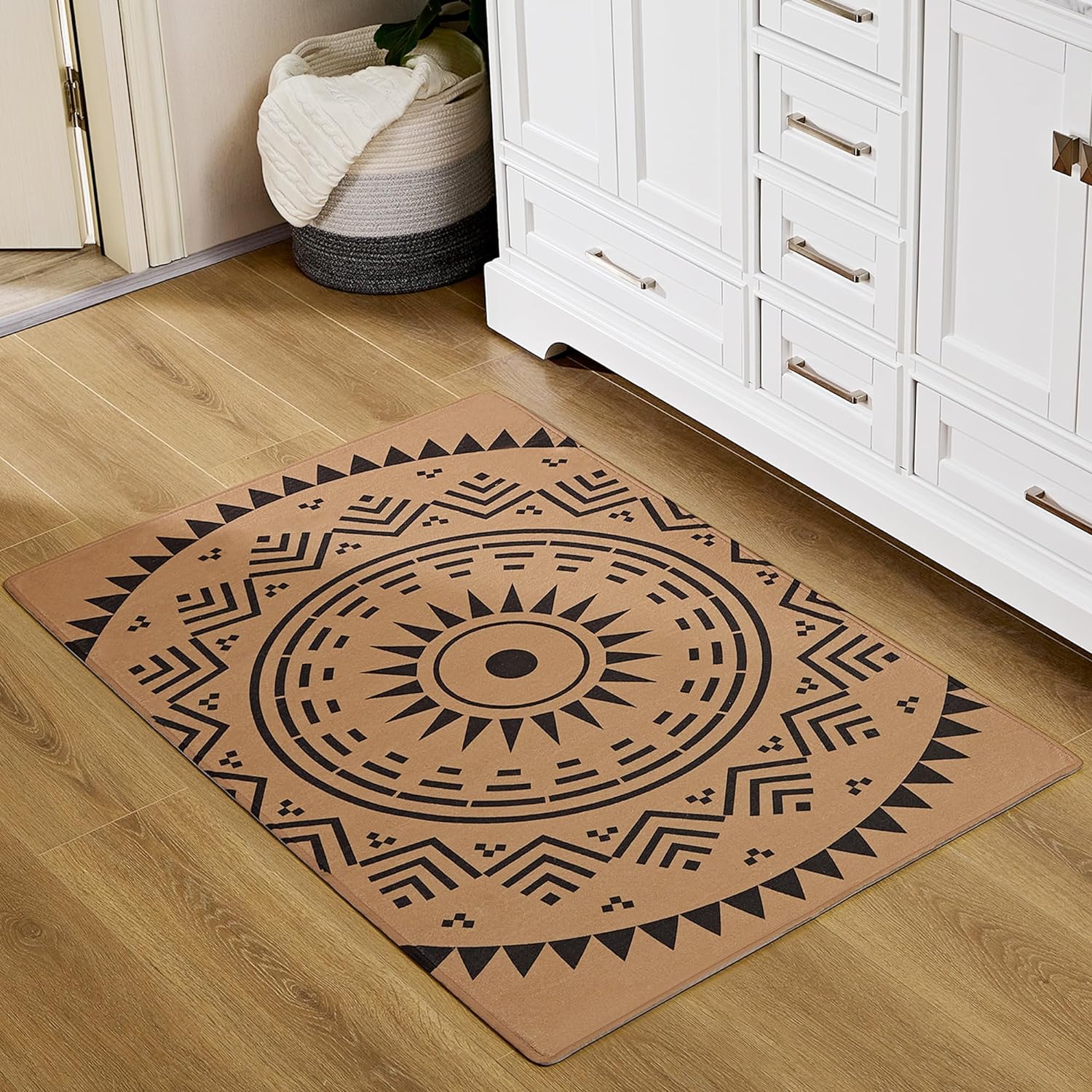 VECELO Front Door Mat Indoor Welcome Mat Outdoor, Absorbent Muddy Kitchen Rugs - VECELO