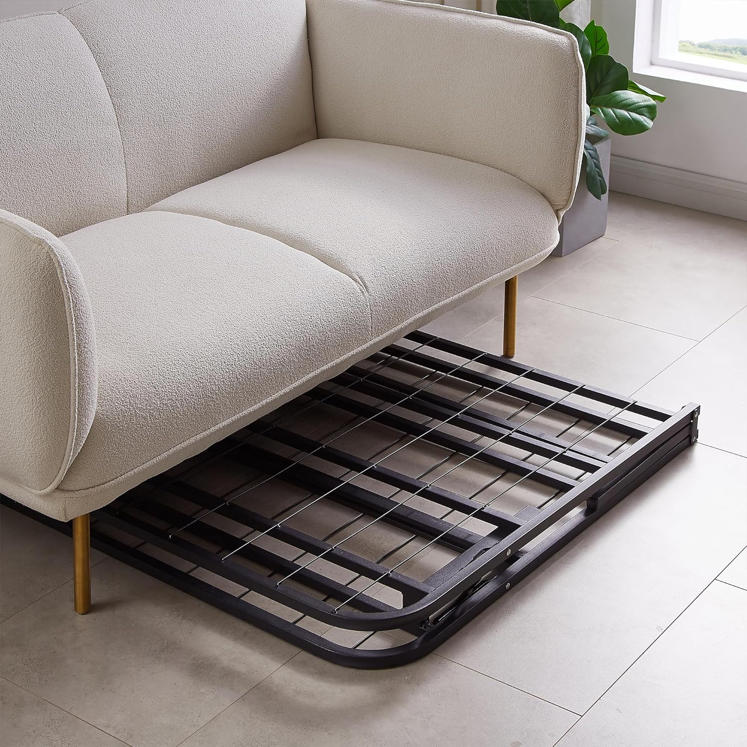 VECELO Metal Folding Bed Frame No Tools Required - VECELO