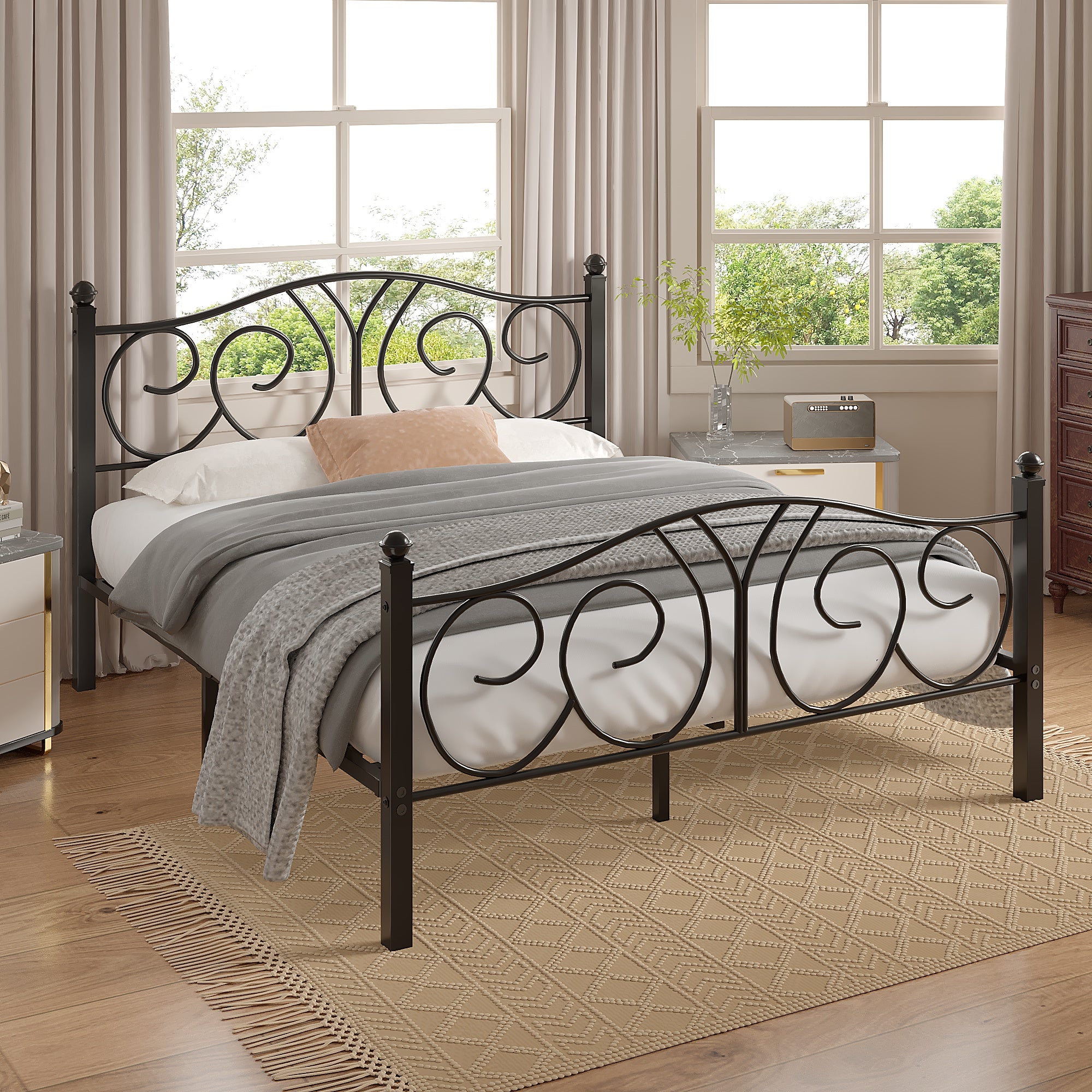 VECELO Metal Platform Bed Frame/Mattress Foundation - VECELO