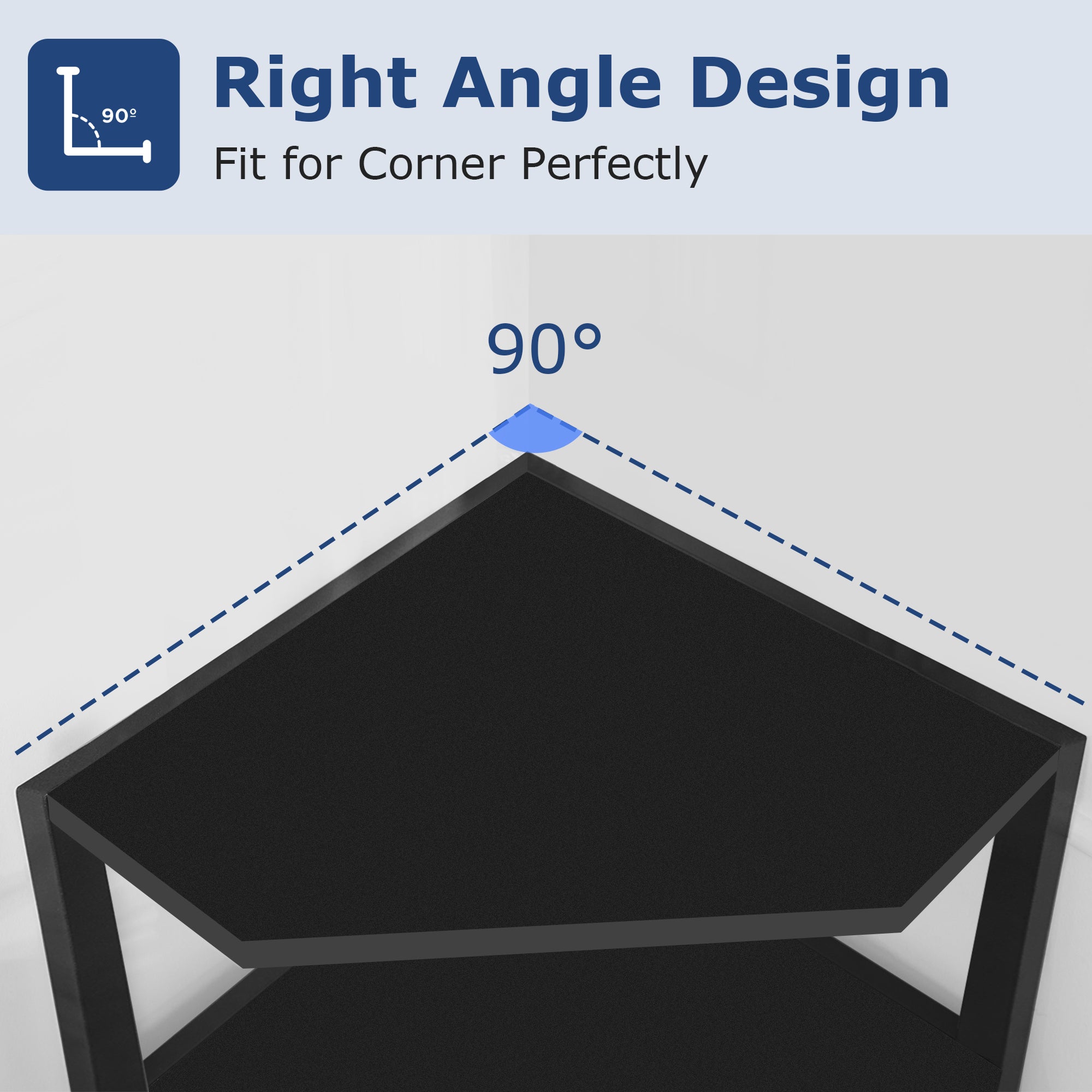 VECELO 31" Tall Corner Shelf/4-Tier Display Shelves with Metal Frame - VECELO