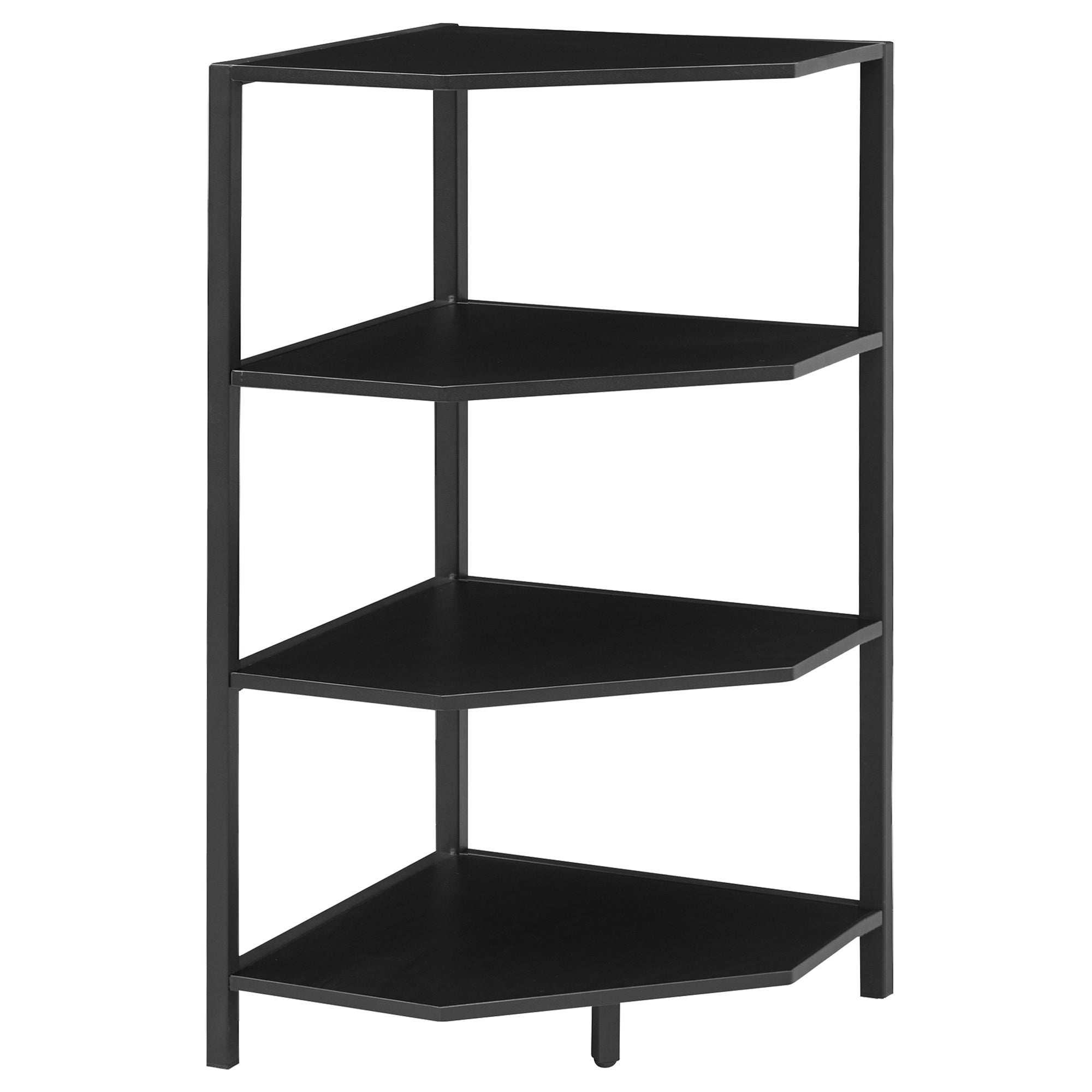 VECELO 31" Tall Corner Shelf/4-Tier Display Shelves with Metal Frame - VECELO