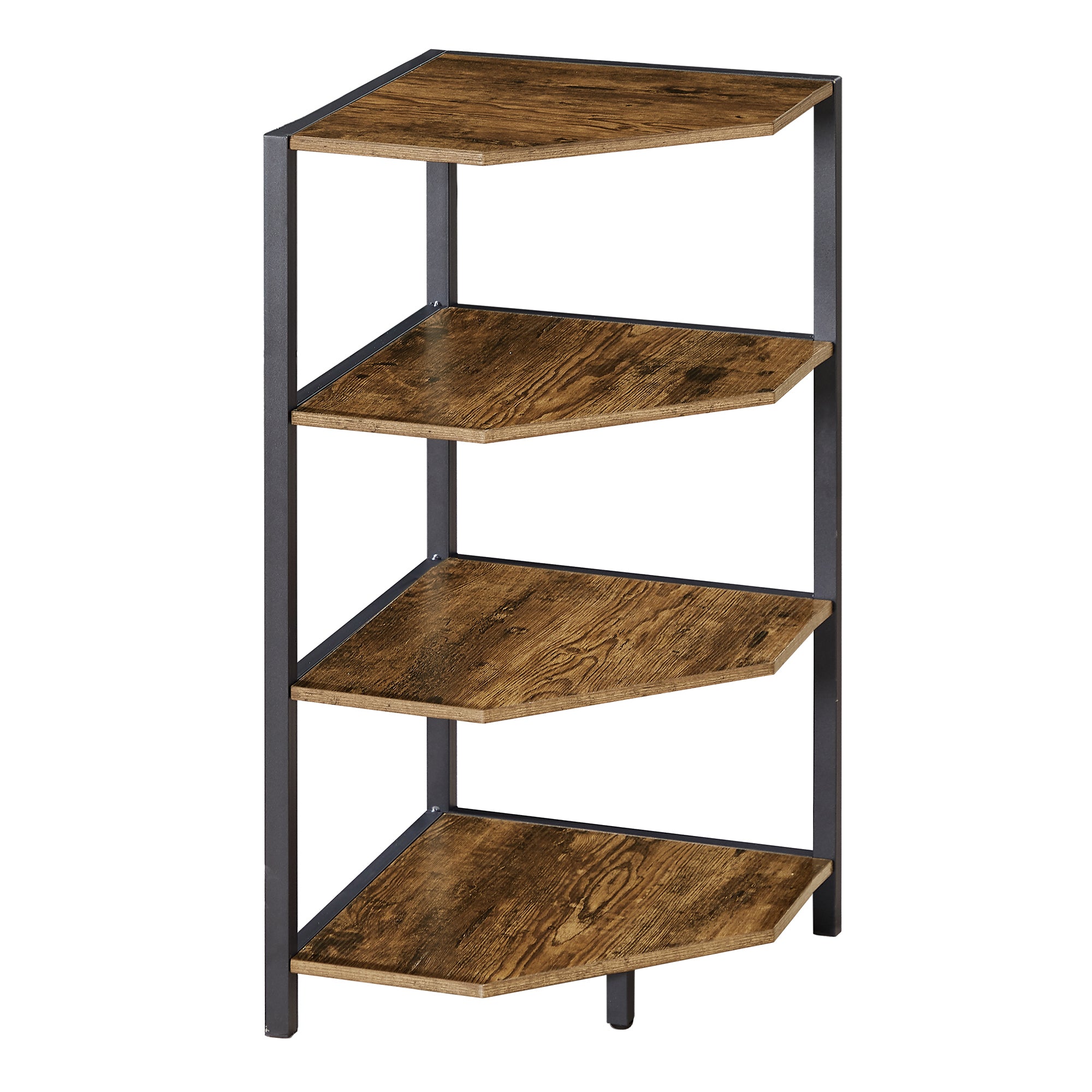 VECELO 31" Tall Corner Shelf/4-Tier Display Shelves with Metal Frame - VECELO
