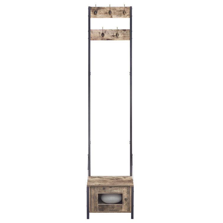 VECELO Tall Clothes Stand Freestanding with Shoe Storage Entryway Coat Rack - VECELO