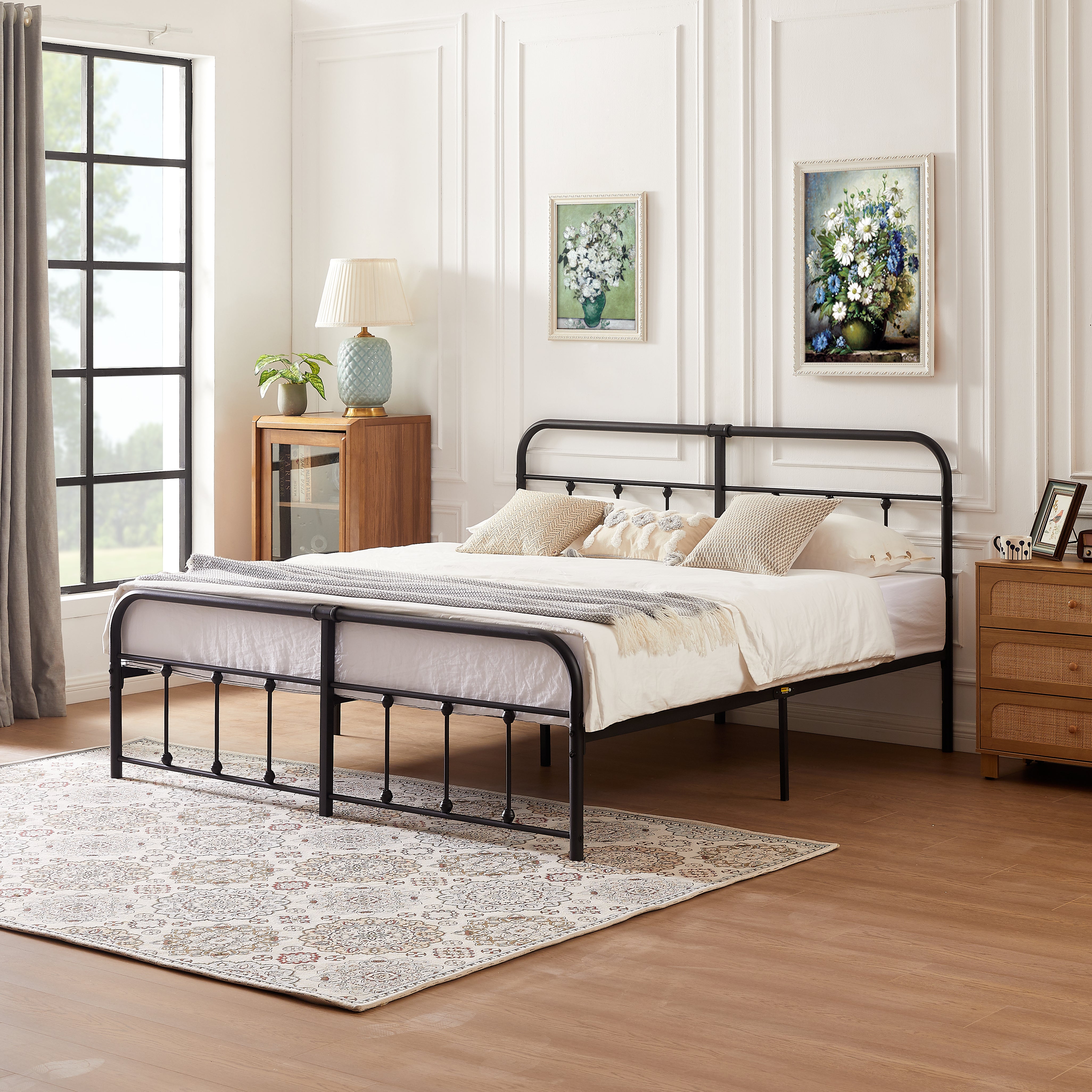 VECELO Metal Platform Bed Frame Mattress Foundation Modern&Simple Style - VECELO