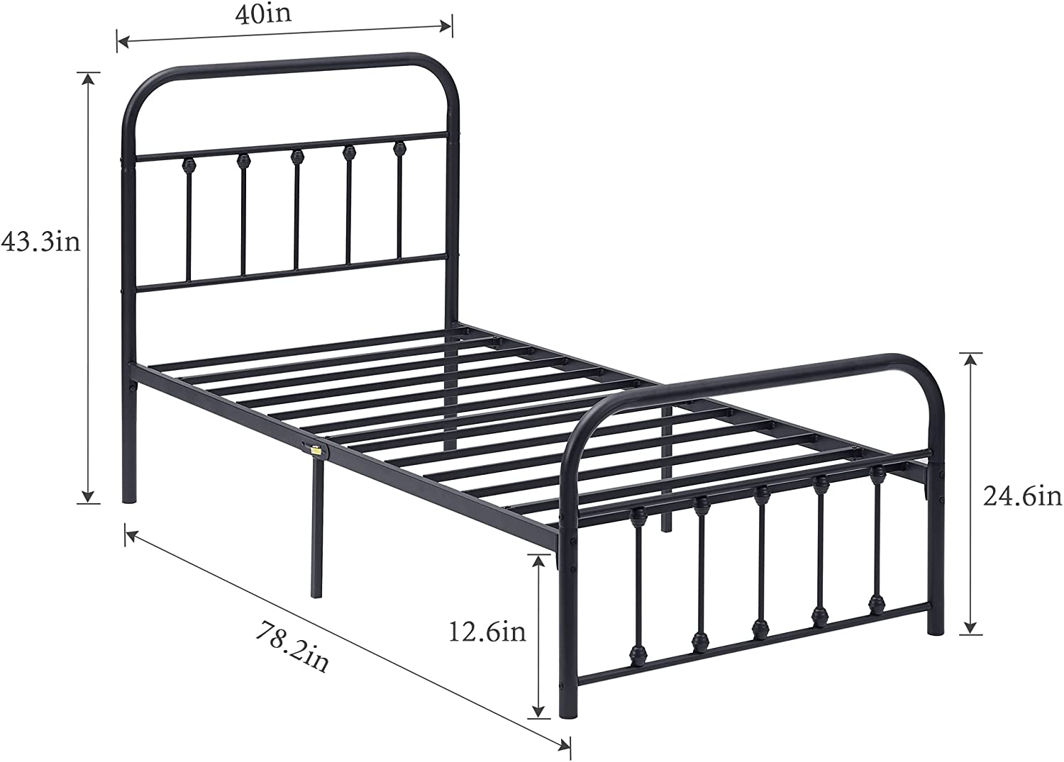 VECELO Metal Platform Bed Frame Mattress Foundation Modern&Simple Style - VECELO