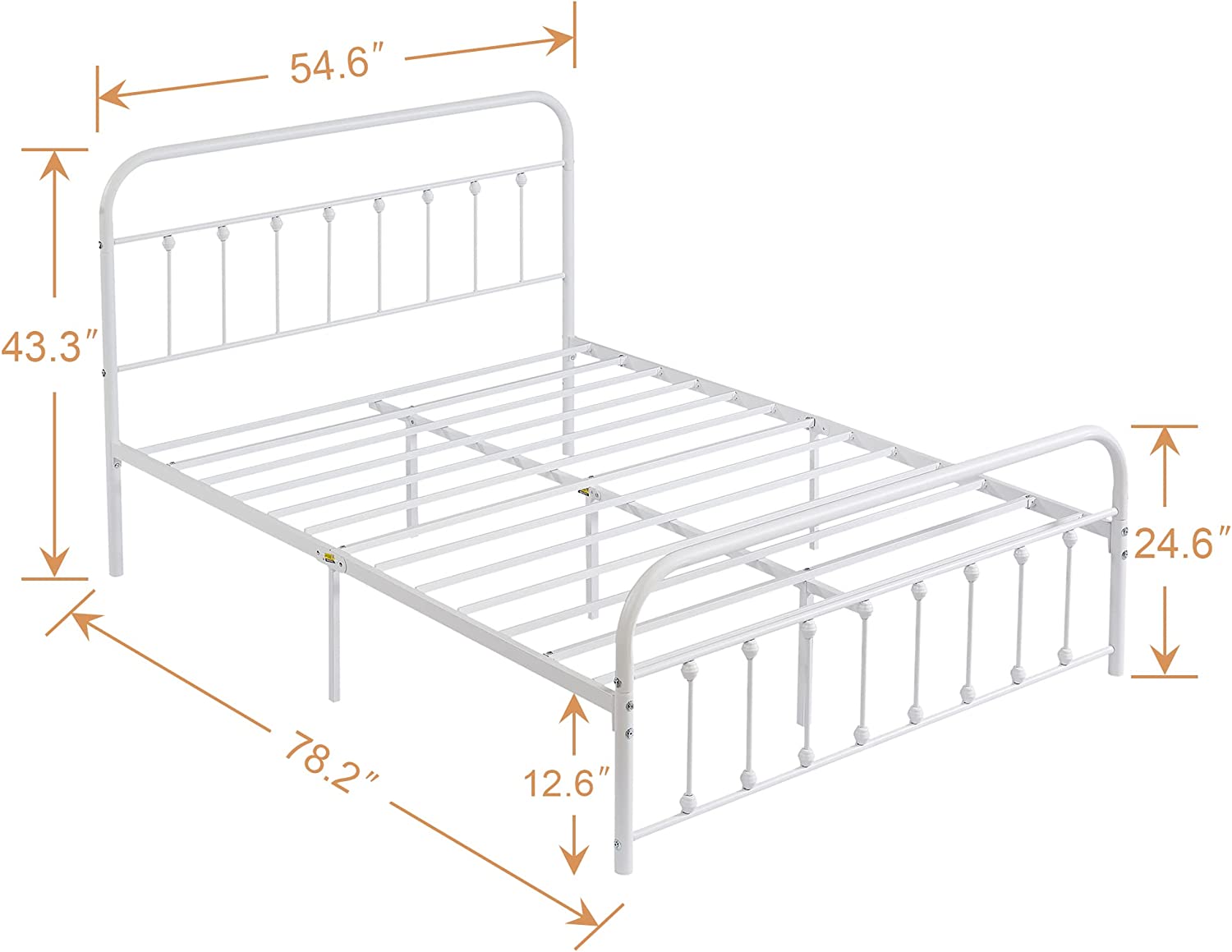 VECELO Metal Platform Bed Frame Mattress Foundation Modern&Simple Style - VECELO