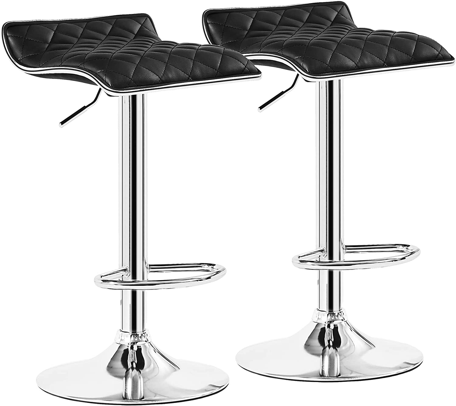VECELO Bar Stools Set of 2, Kitchen Island Counter Height Bar Chairs - VECELO