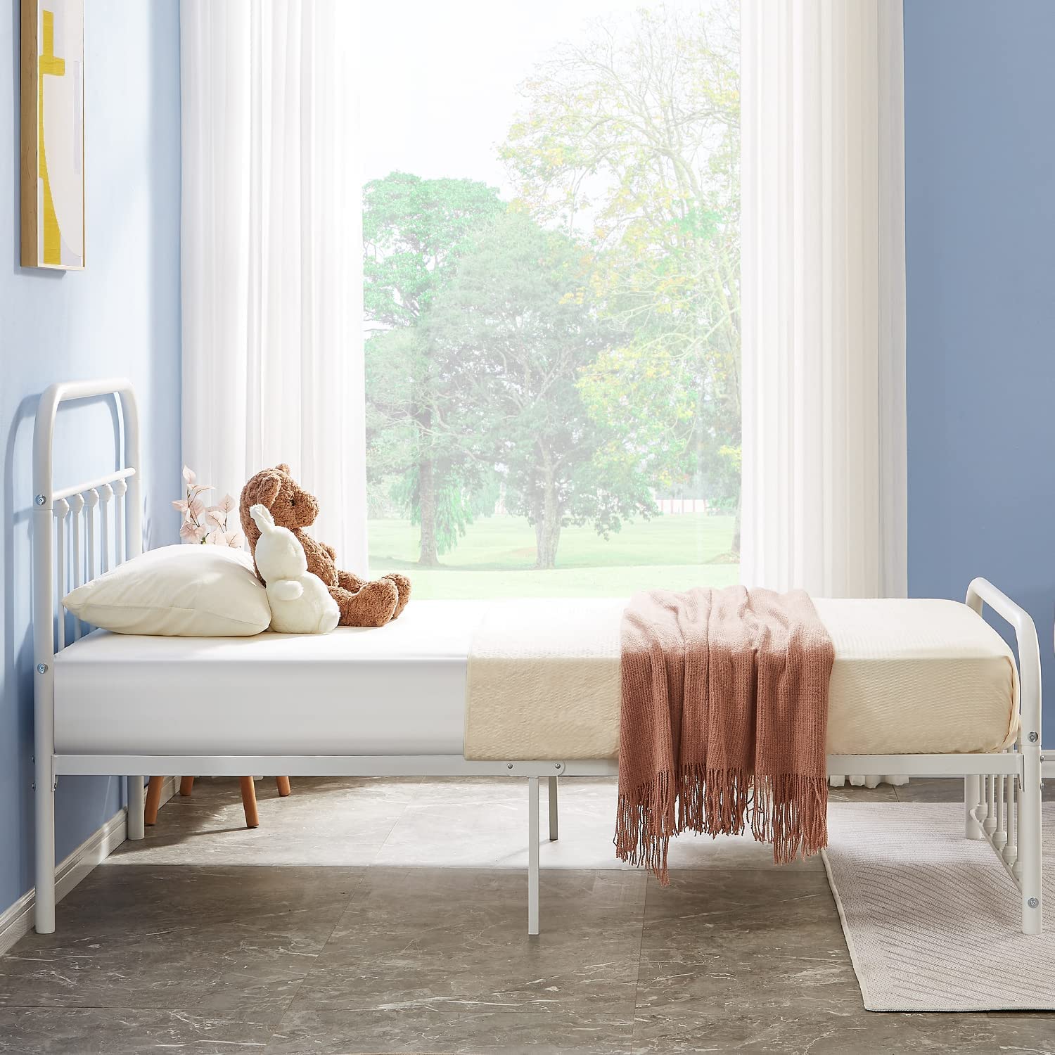 VECELO Metal Platform Bed Frame Mattress Foundation Modern&Simple Style - VECELO