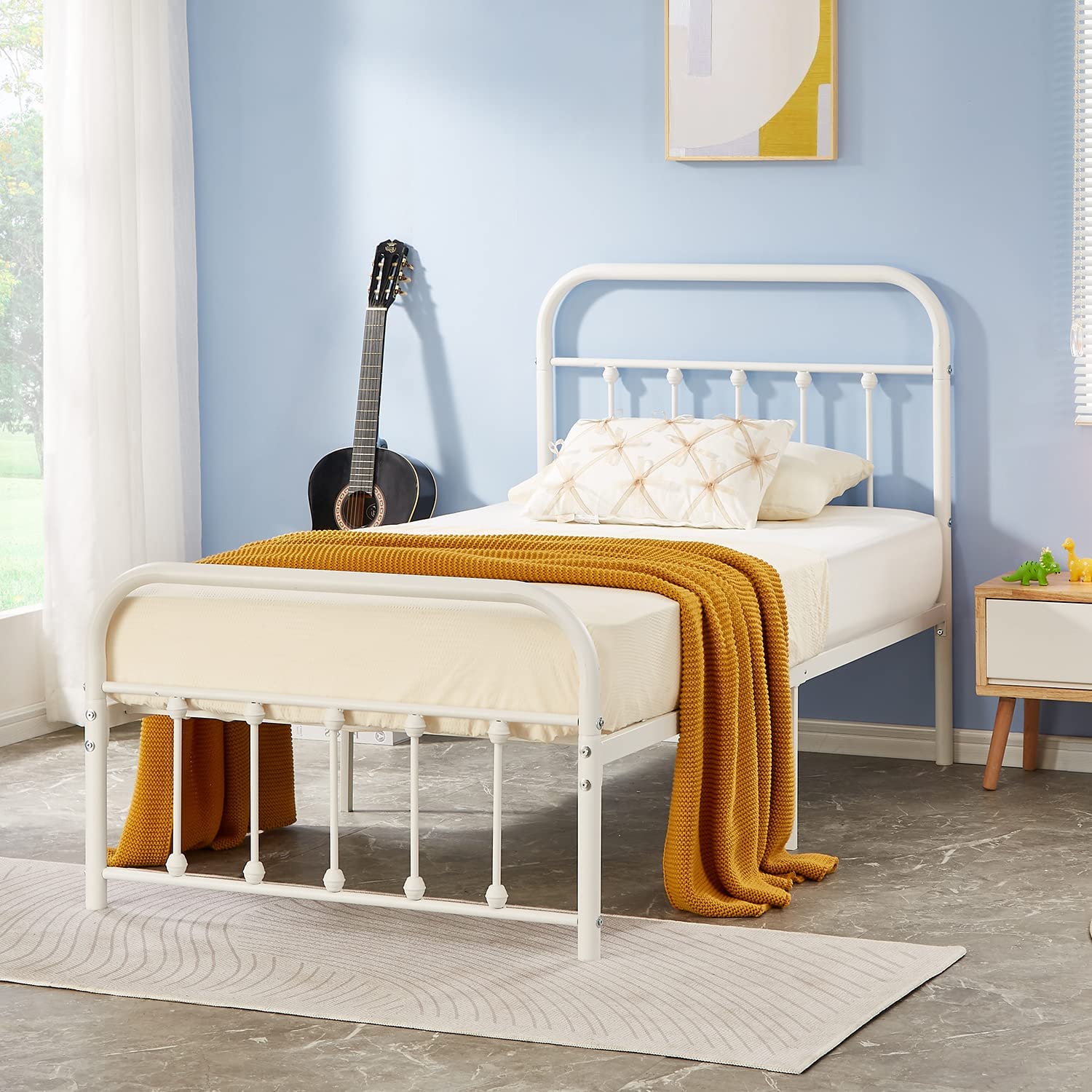 VECELO Metal Platform Bed Frame Mattress Foundation Modern&Simple Style - VECELO