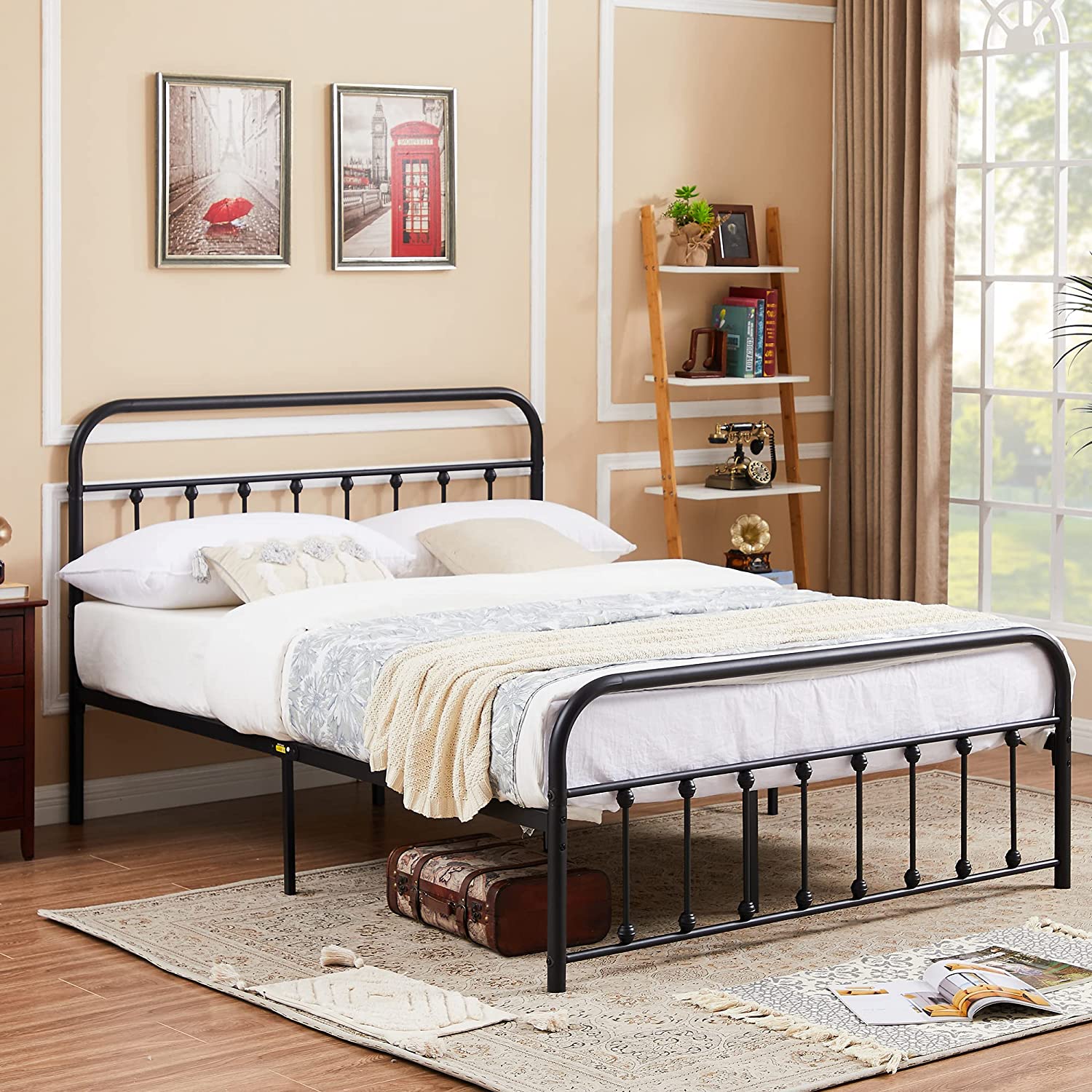 VECELO Metal Platform Bed Frame Mattress Foundation Modern&Simple Style - VECELO
