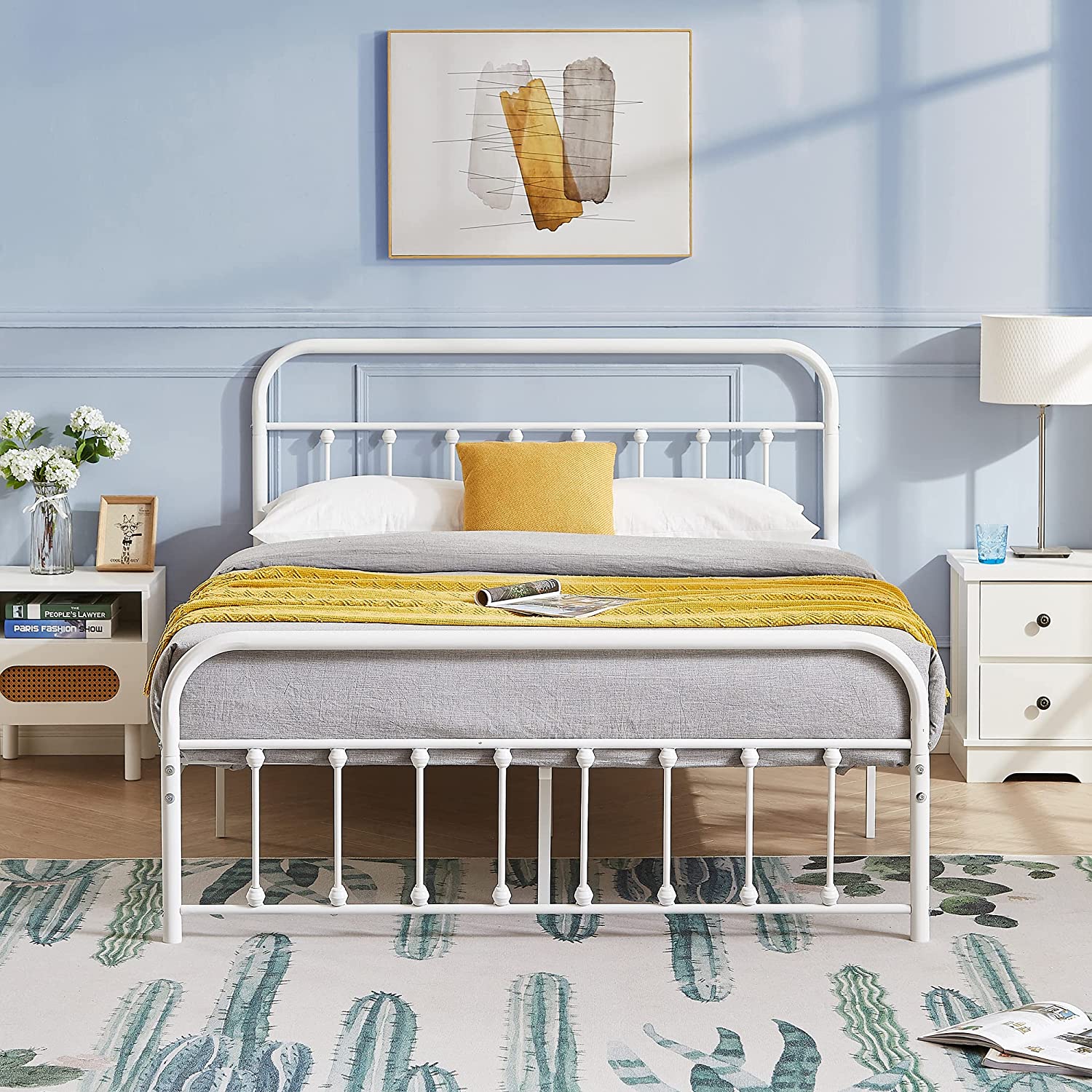 VECELO Metal Platform Bed Frame Mattress Foundation Modern&Simple Style - VECELO