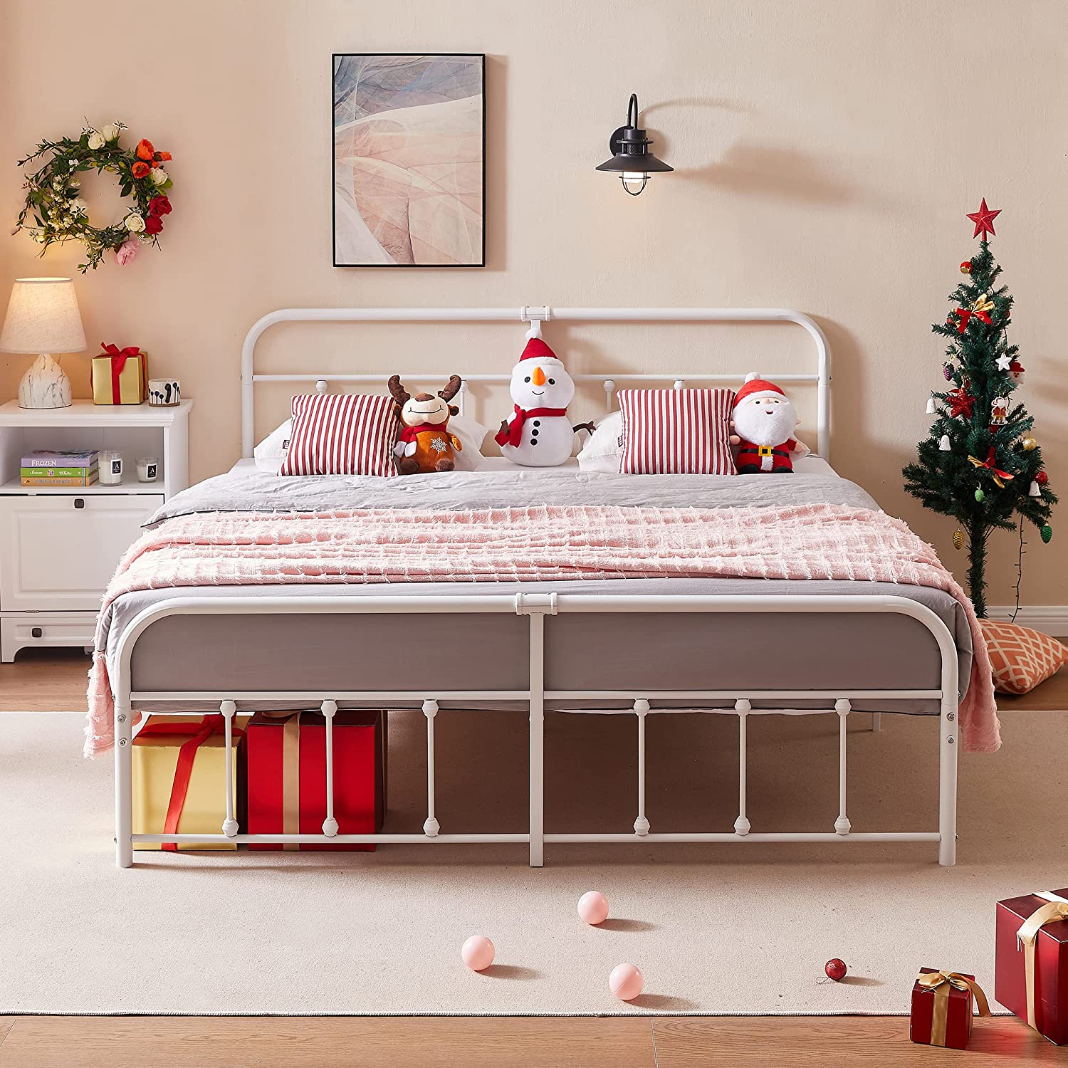 VECELO Metal Platform Bed Frame Mattress Foundation Modern&Simple Style - VECELO