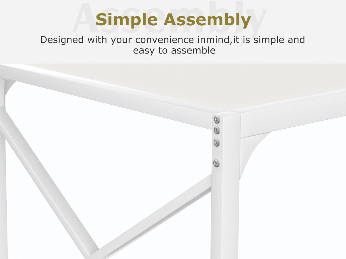 VECELO Kitchen Table with 2 Benches for 4