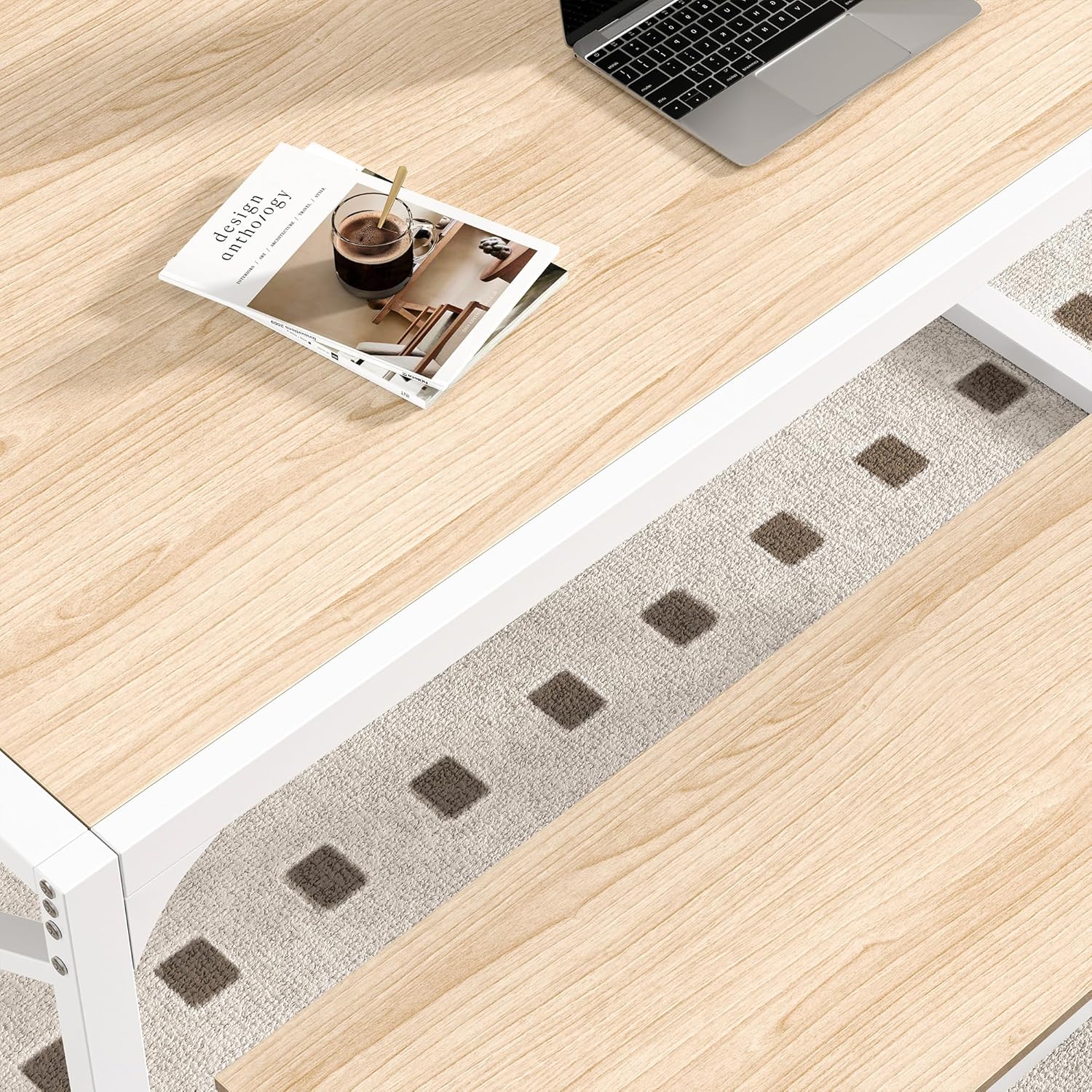 VECELO Kitchen Table with 2 Benches for 4