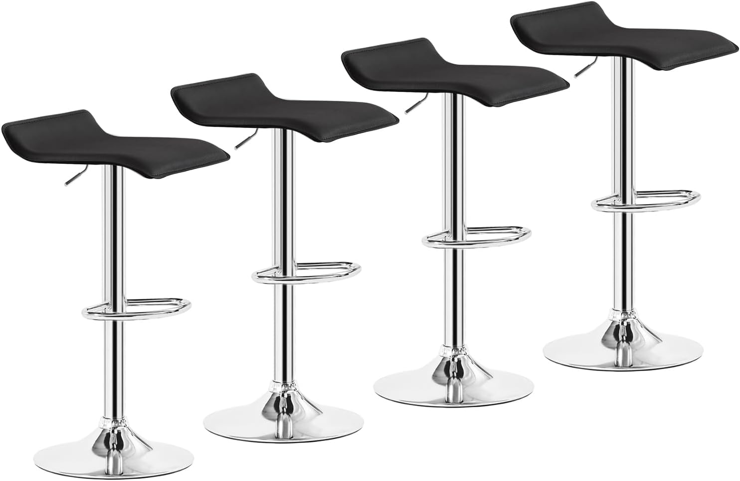VECELO Counter Height Bar Stools Set of 2, Adjustable Barstools - VECELO