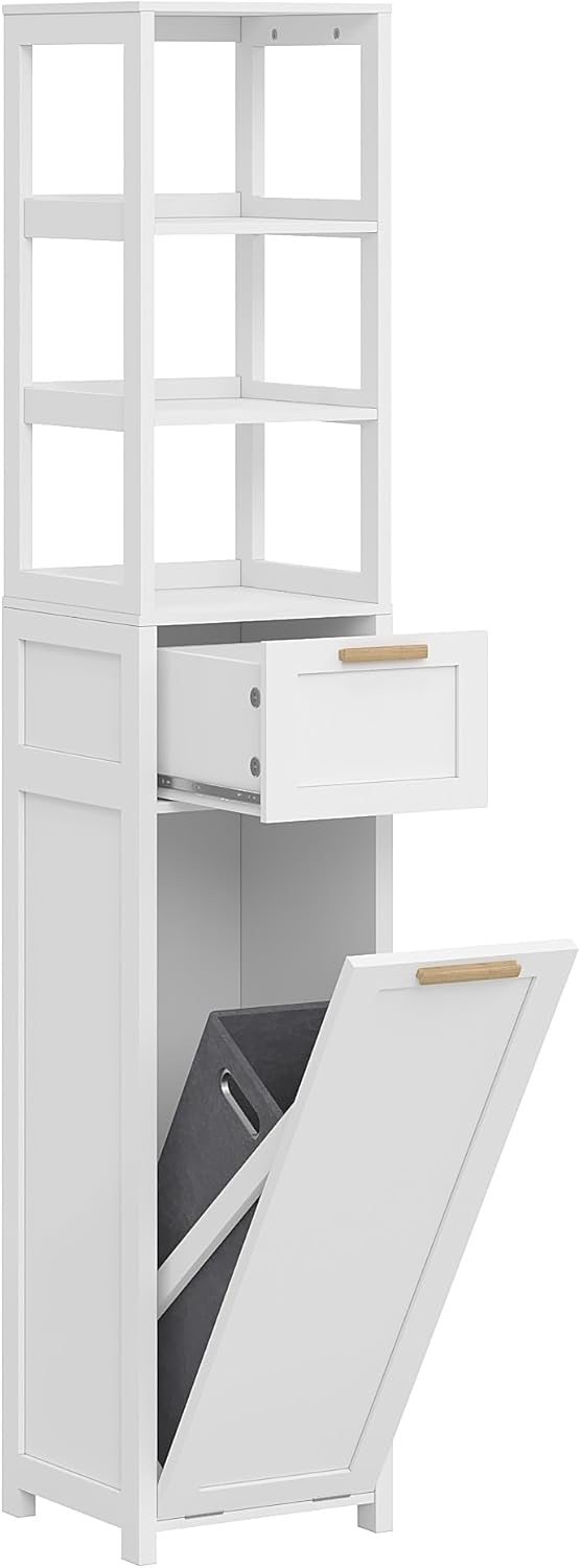 VECELO Tall Tilt Out Laundry Hamper Cabinet with Removable Laundry Basket
