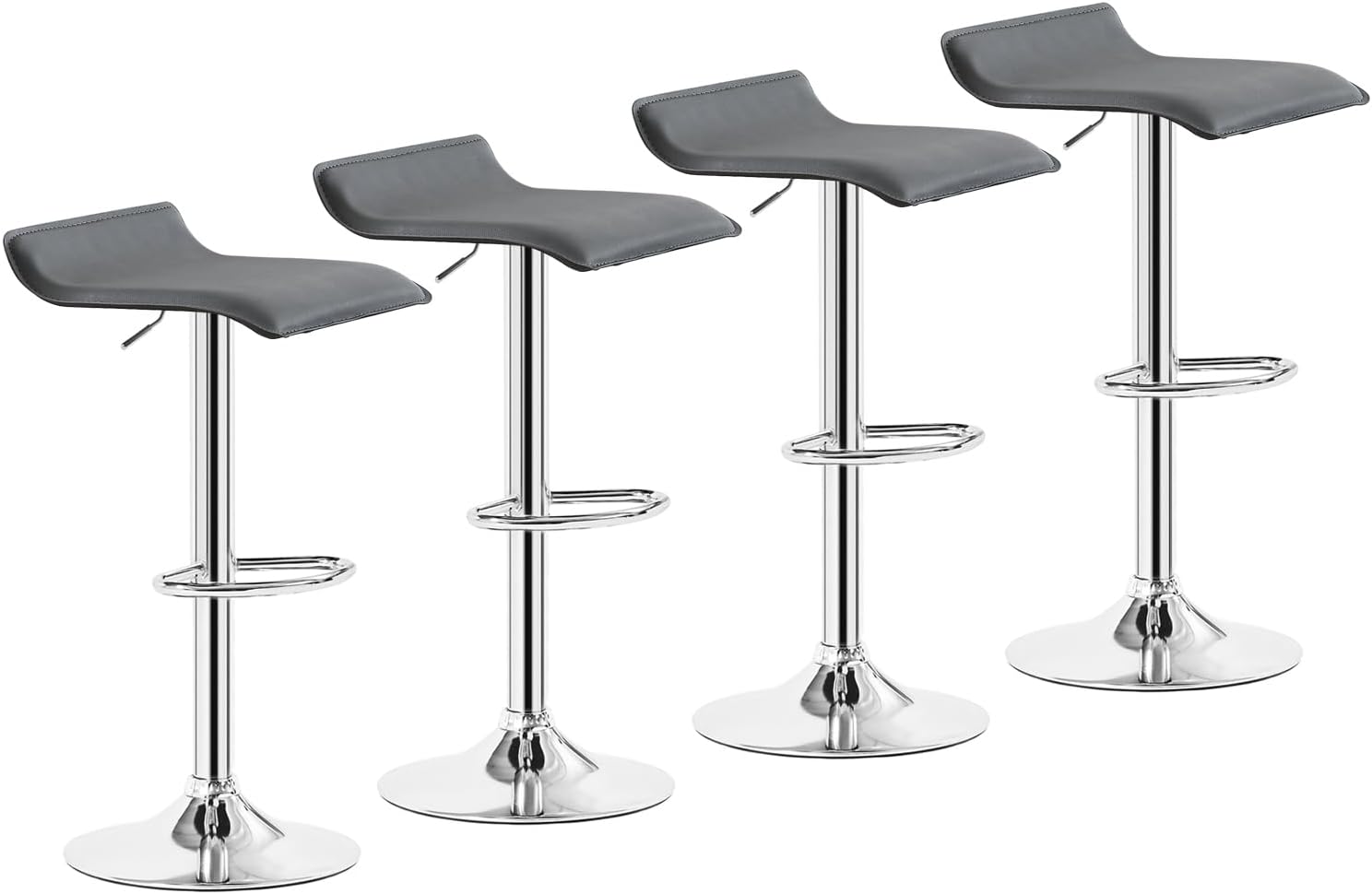 VECELO Counter Height Bar Stools Set of 2, Adjustable Barstools - VECELO