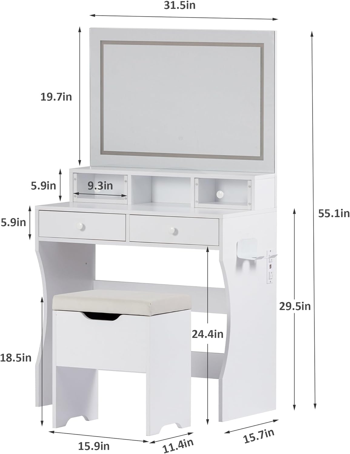 Vanity Desk Set