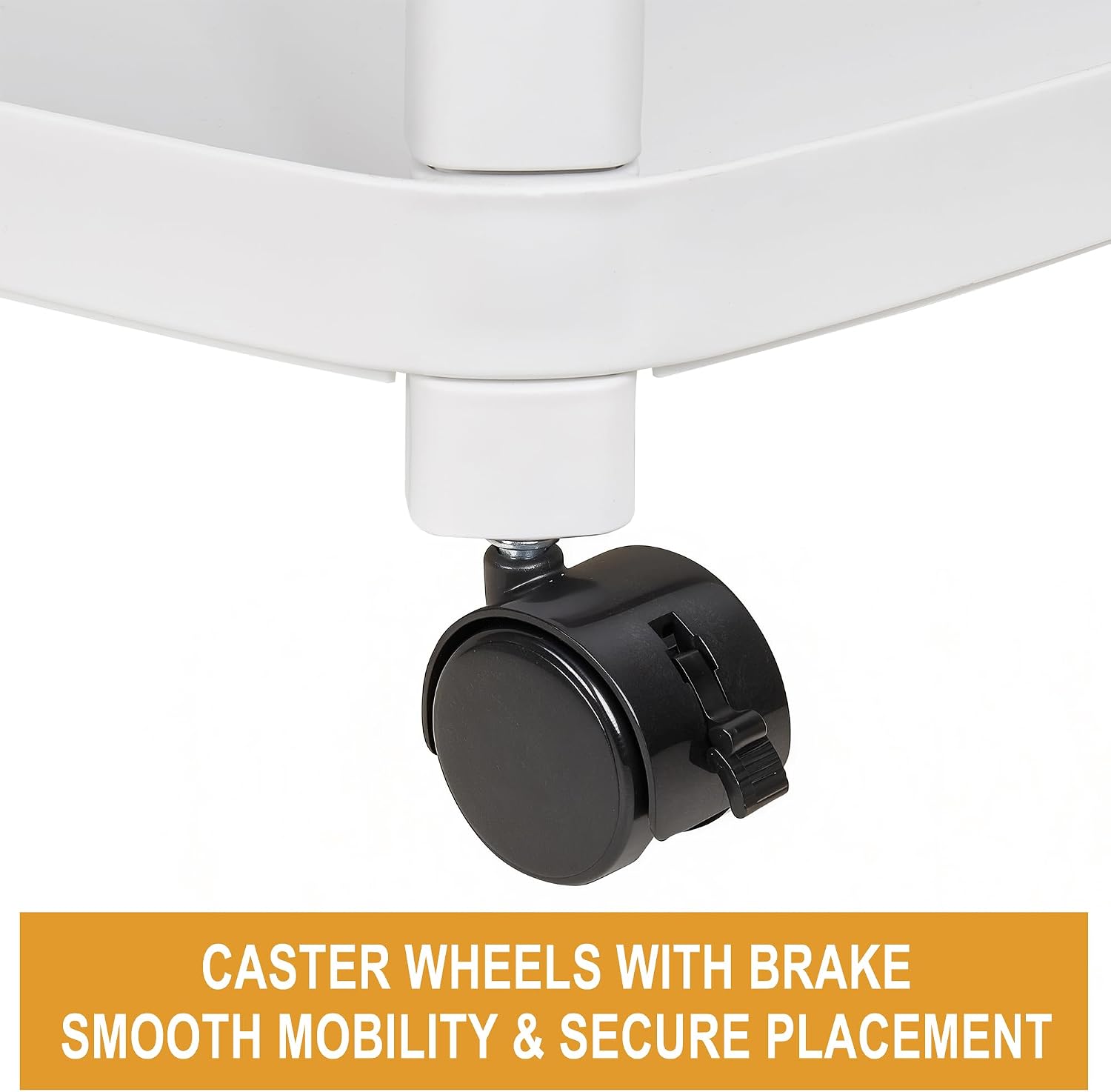 VECELO Rolling End Side Table with Lockable Wheels