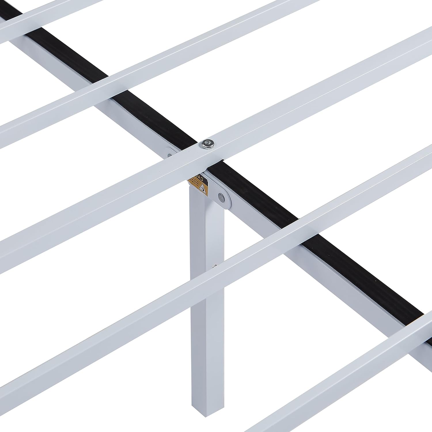 VECELO Modern Metal Bed Frame Mattress Foundation with curve headboard and Footboard