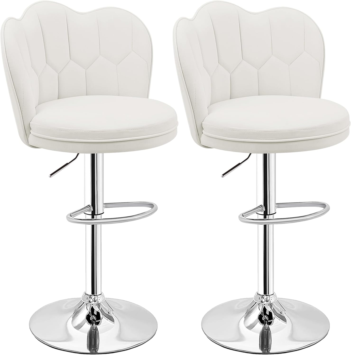 VECELO Bar Stools Set of 2/Set of 4, Adjustable Barstools with Back - VECELO