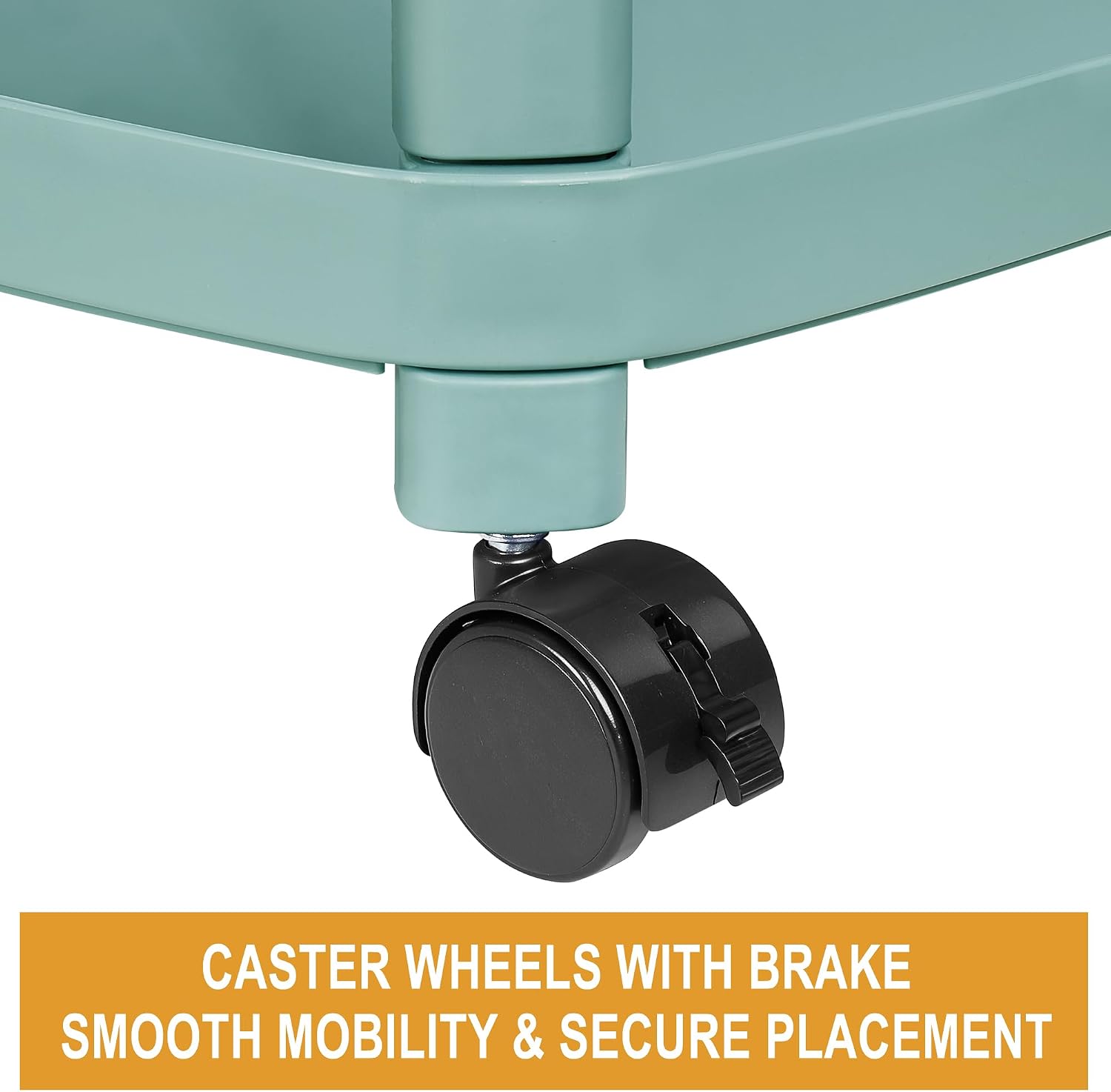 VECELO Rolling End Side Table with Lockable Wheels